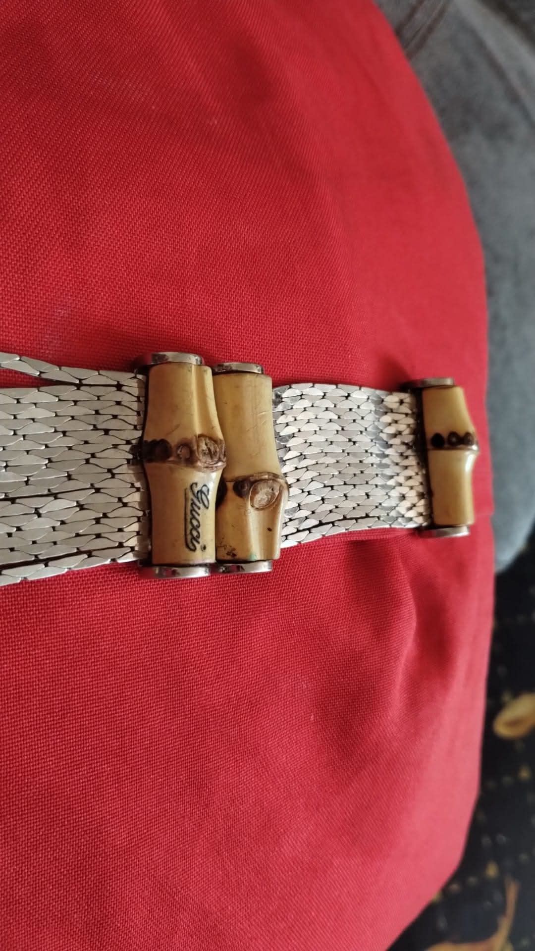 Gucci × Vintage Gucci silver bracelet with bamboo Size ONE SIZE - 3 Thumbnail