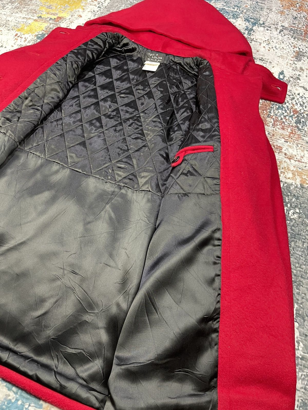 agnes b. Agnes B LOLITA Solid Red Wool Coats Size ONE SIZE - 10 Thumbnail