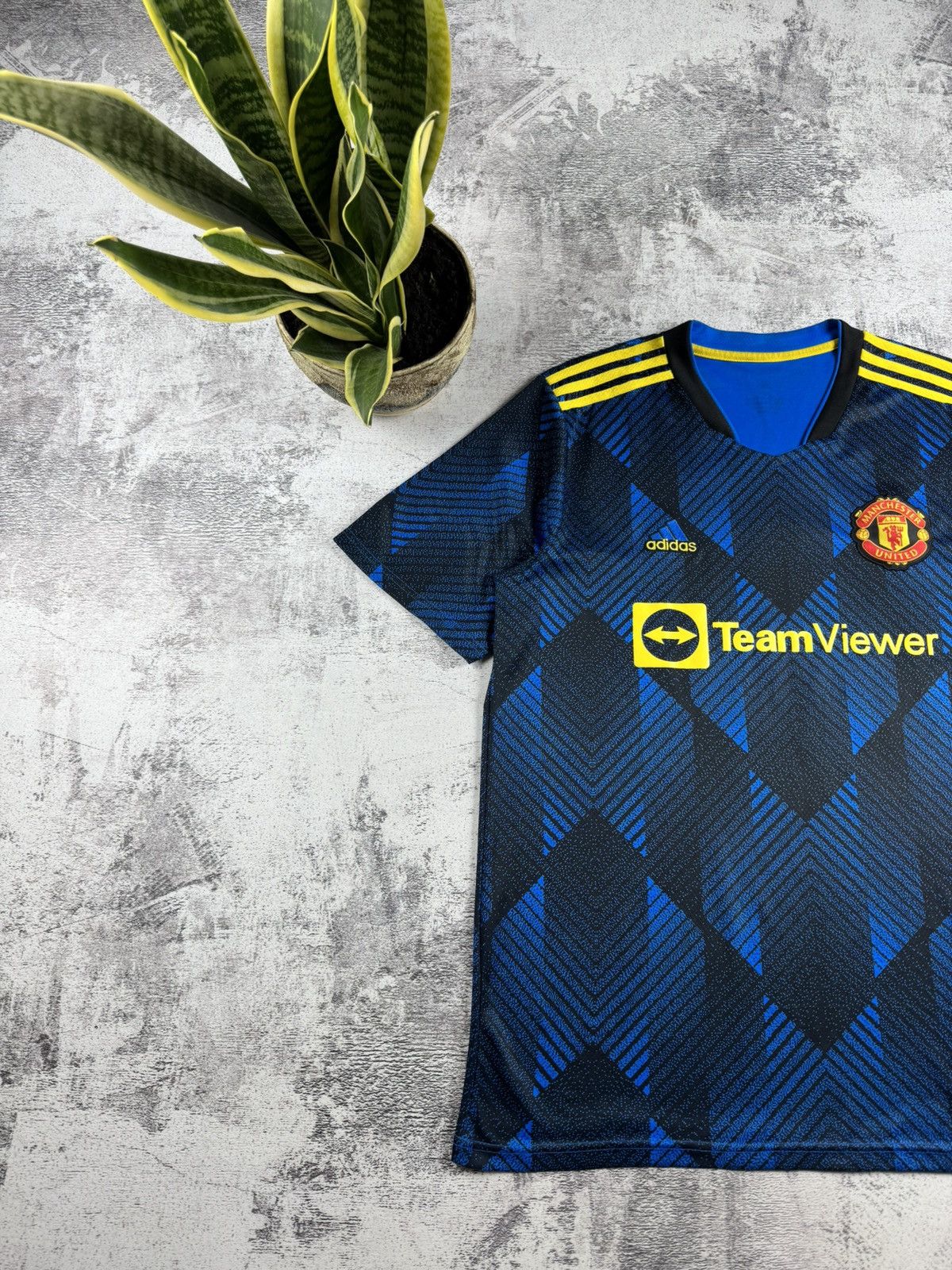 Adidas Manchester United Cristiano Ronaldo 2021/2022 Third Jersey Blockcore T Shirt Tee Size US XXL / EU 58 / 5 - 3 Thumbnail
