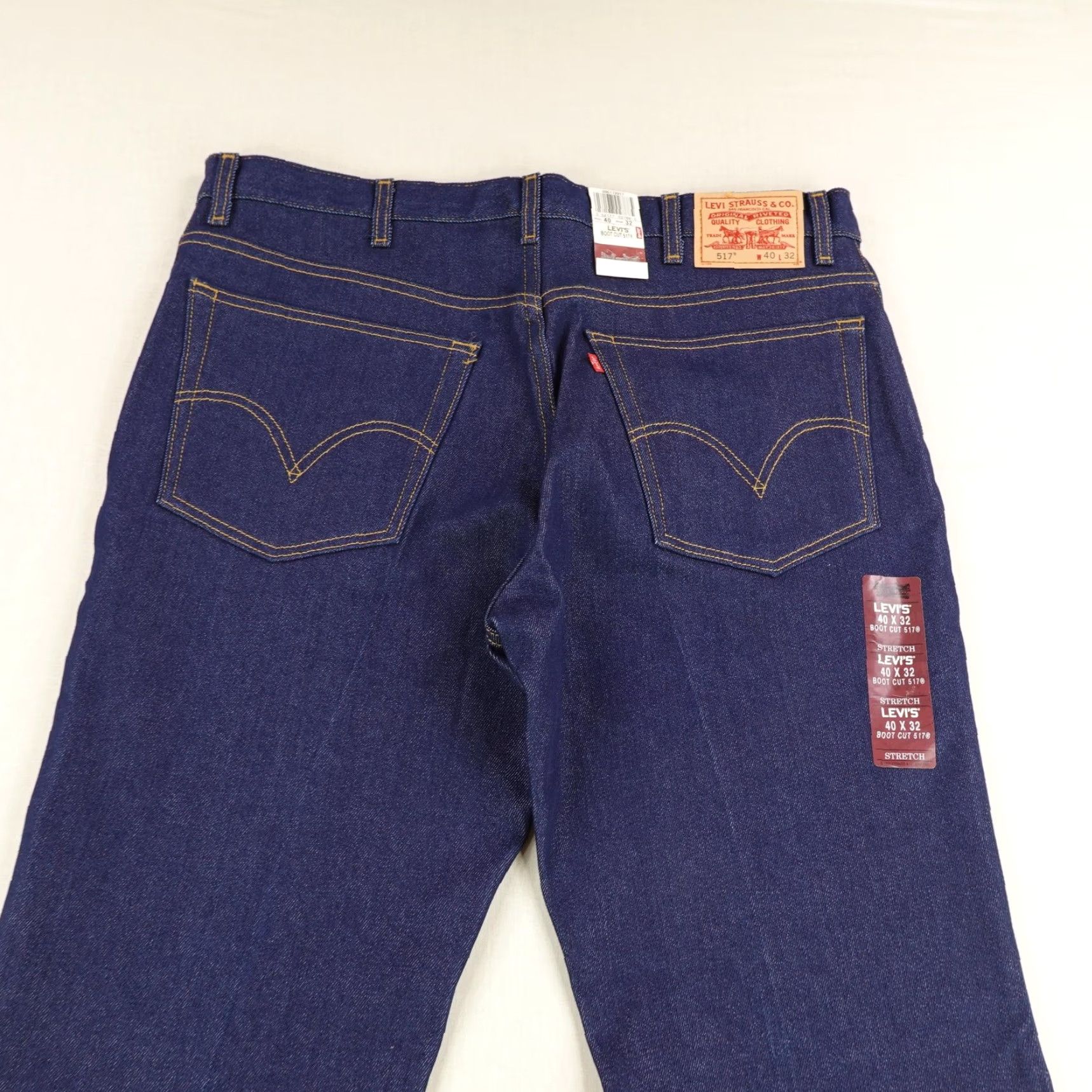 Levi's Vintage Levis Jeans Mens 40x32 Blue Denim 517 Boot Cut Western Deadstock NEW Y2K Size US 40 / EU 56 - 5 Thumbnail