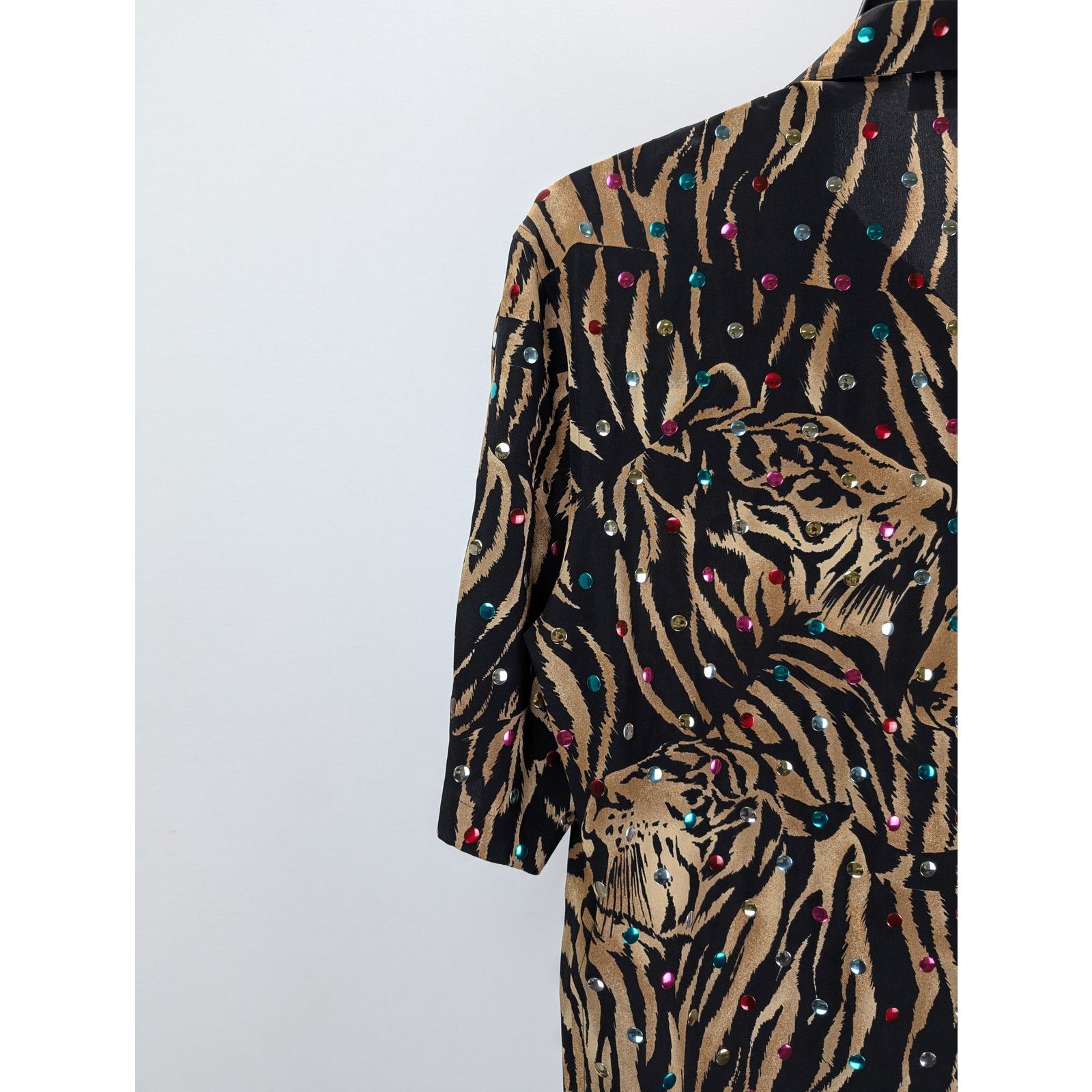 Saint Laurent Paris o1rshd1 Chemise Polo Tigre H H Button up Shirt in Multicolor Size US XS / EU 42 / 0 - 10 Thumbnail