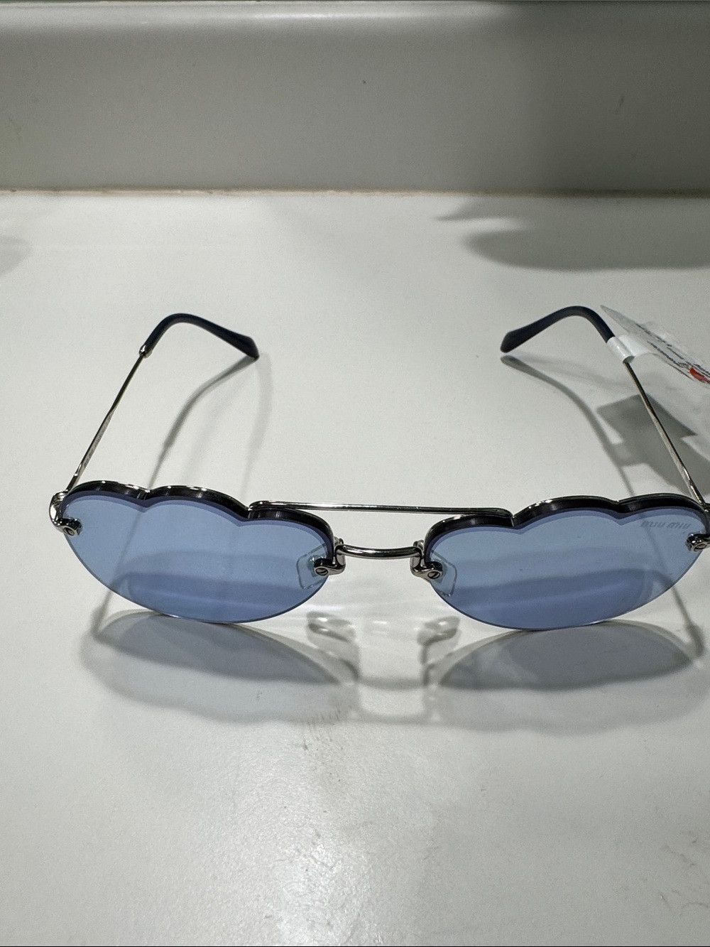 Miu Miu Miu Miu Aviator Cloud Sunglasses Periwinkle Mirror Size ONE SIZE - 4 Thumbnail