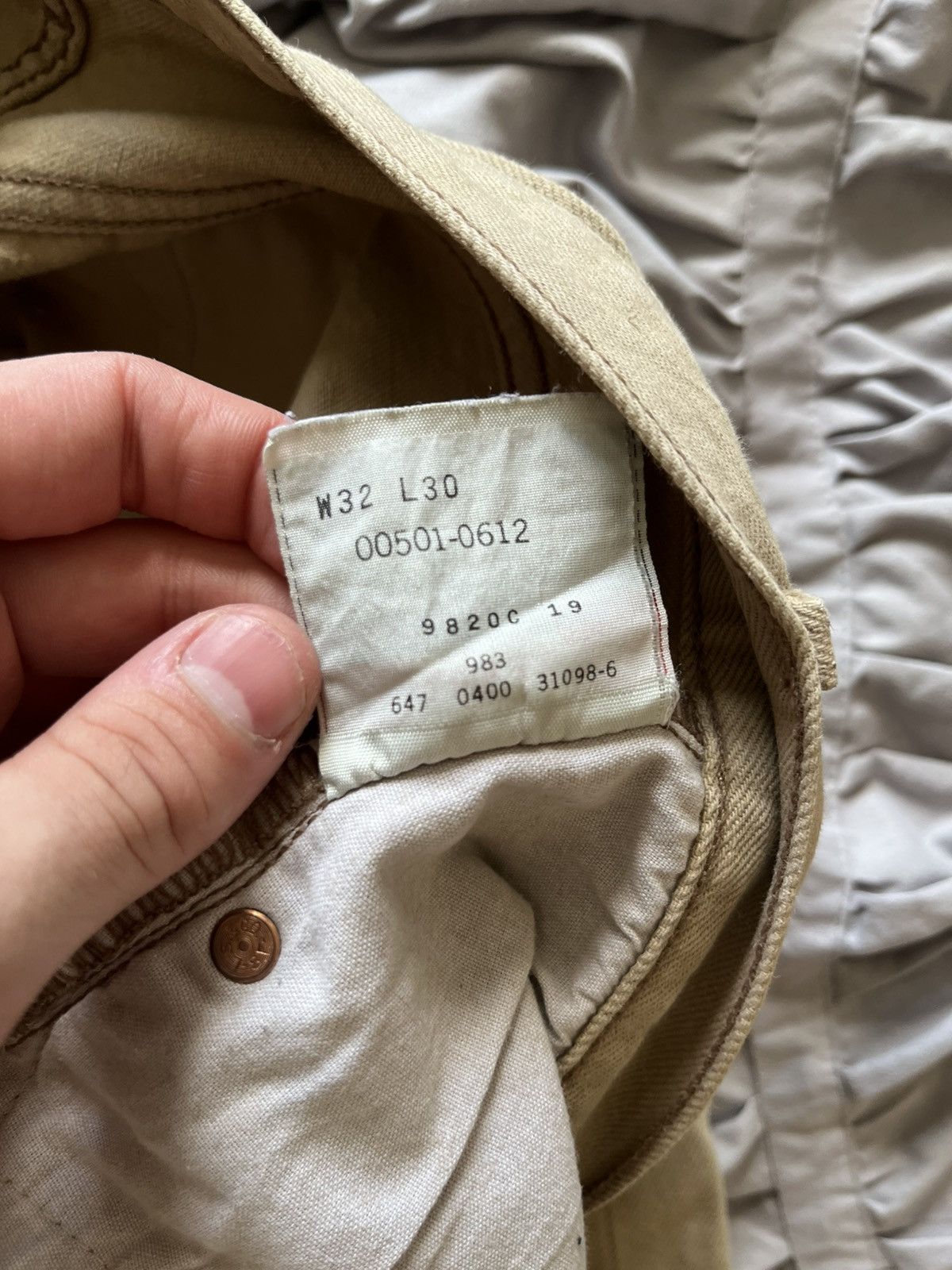 Levi's Vintage Clothing Levi’s 501 Vintage Khaki Denim Rare Faded Jeans Archive Size US 32 / EU 48 - 11 Thumbnail