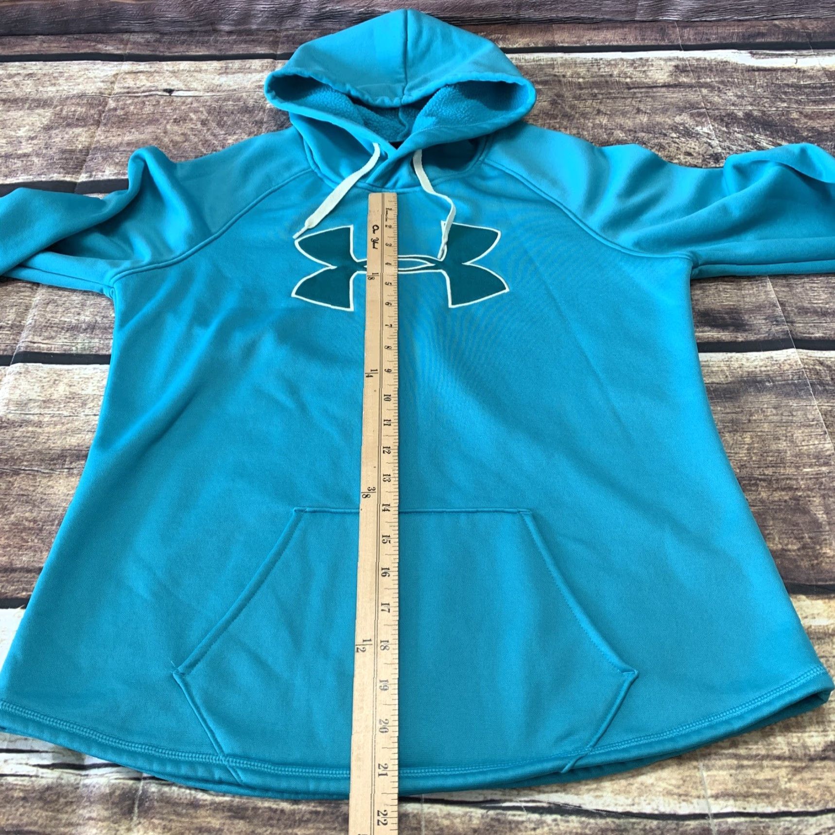 Under Armour Under Armour Storm 1 Cold Gear Hooded Sweatshirt Womens Medium Loose Teal Hoodie Size M / US 6-8 / IT 42-44 - 7 Thumbnail