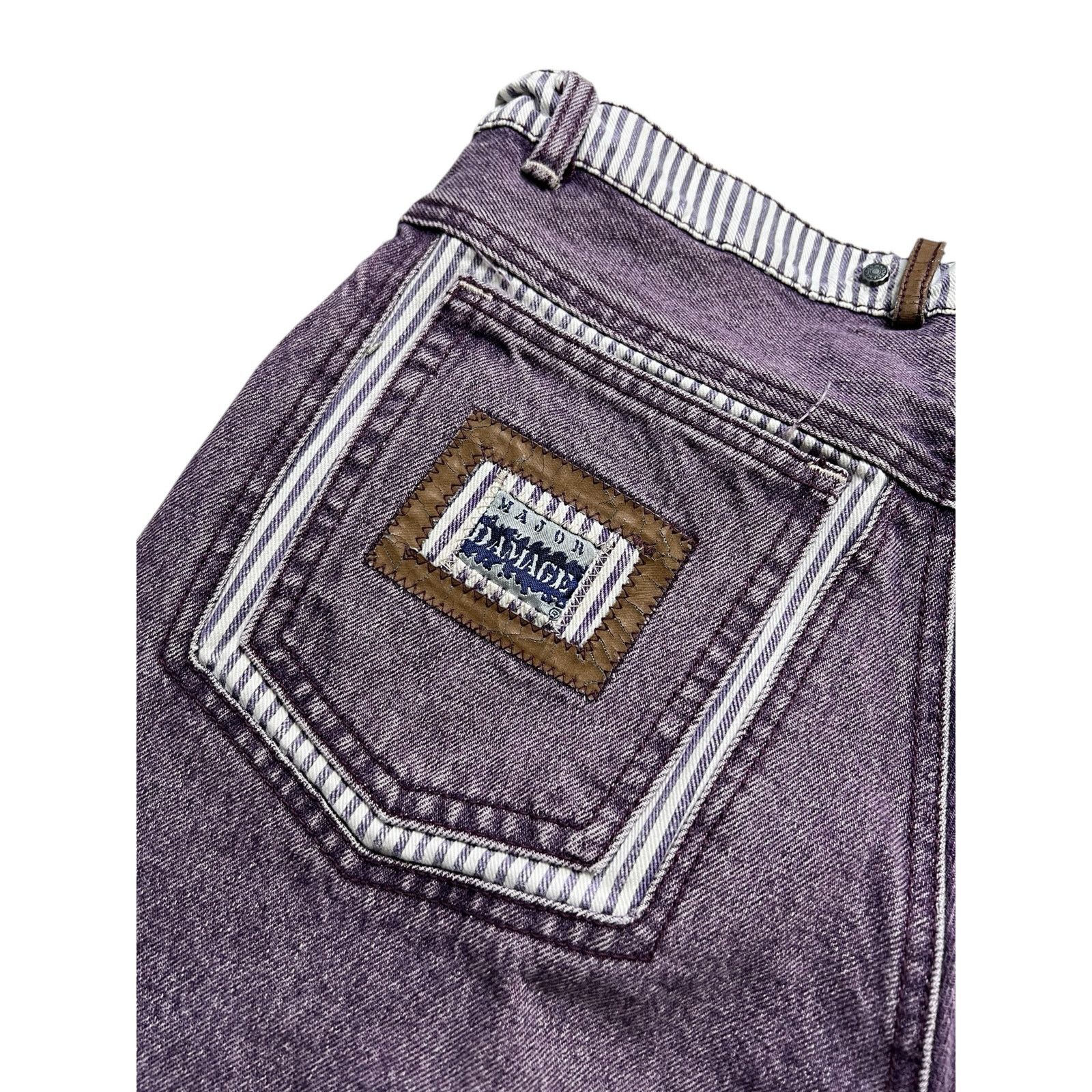 Vintage Vintage Retro Major Damage Women’s Purple Patchwork Jeans Size 30" / US 8 / IT 44 - 14 Thumbnail