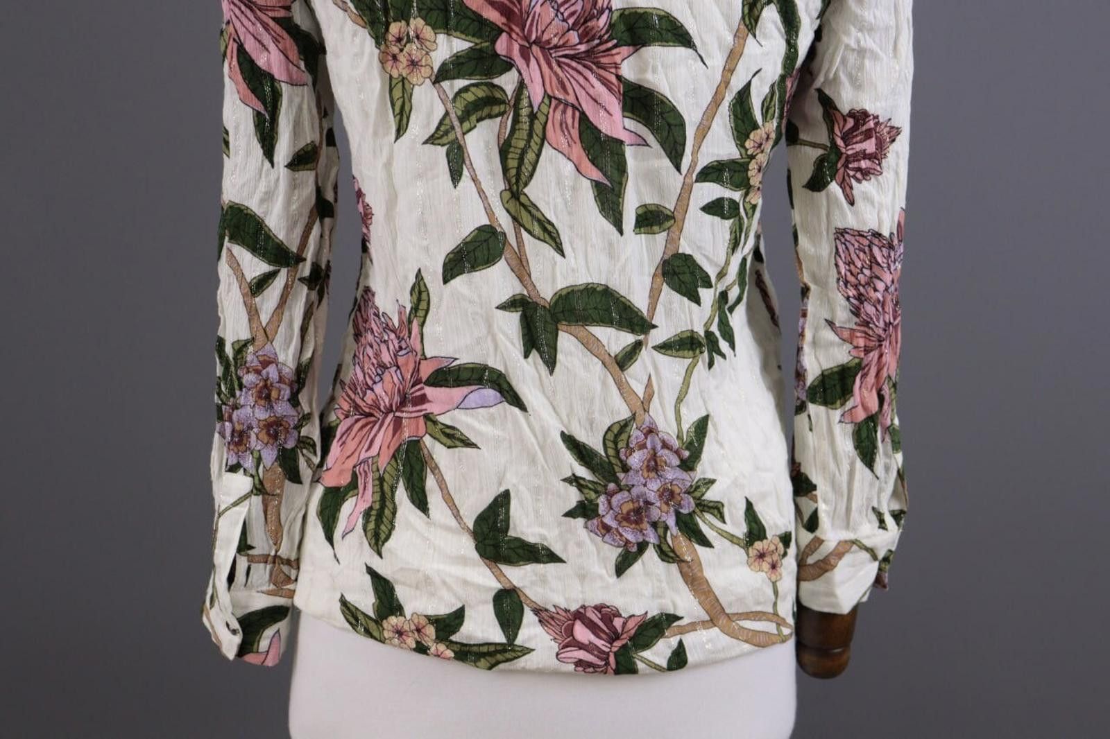 Wilkes Bashford BA&SH White Floral Printed Long Sleeve Blouse Shirt Size 0 Size XS / US 0-2 / IT 36-38 - 10 Thumbnail