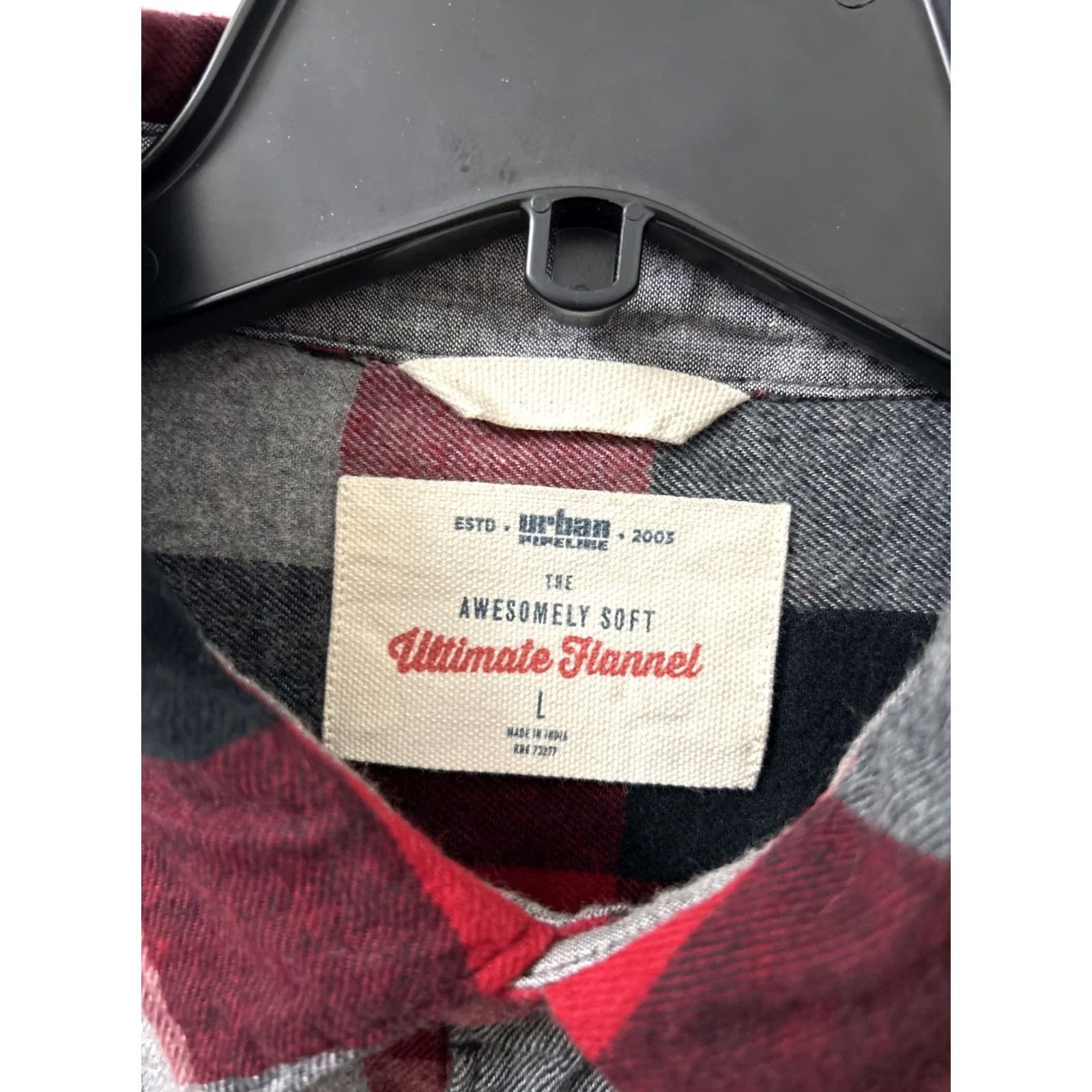 Vintage Urban Pipeline Shirt Mens L Red Ultimate Flannel Plaid Button Down Long Sleeve Size US L / EU 52-54 / 3 - 6 Thumbnail