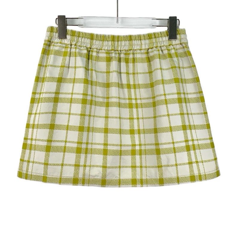 Dior Dior Color-blocked plaid drawstring casual skirt short ski Size 42" / US 20 - 2 Thumbnail