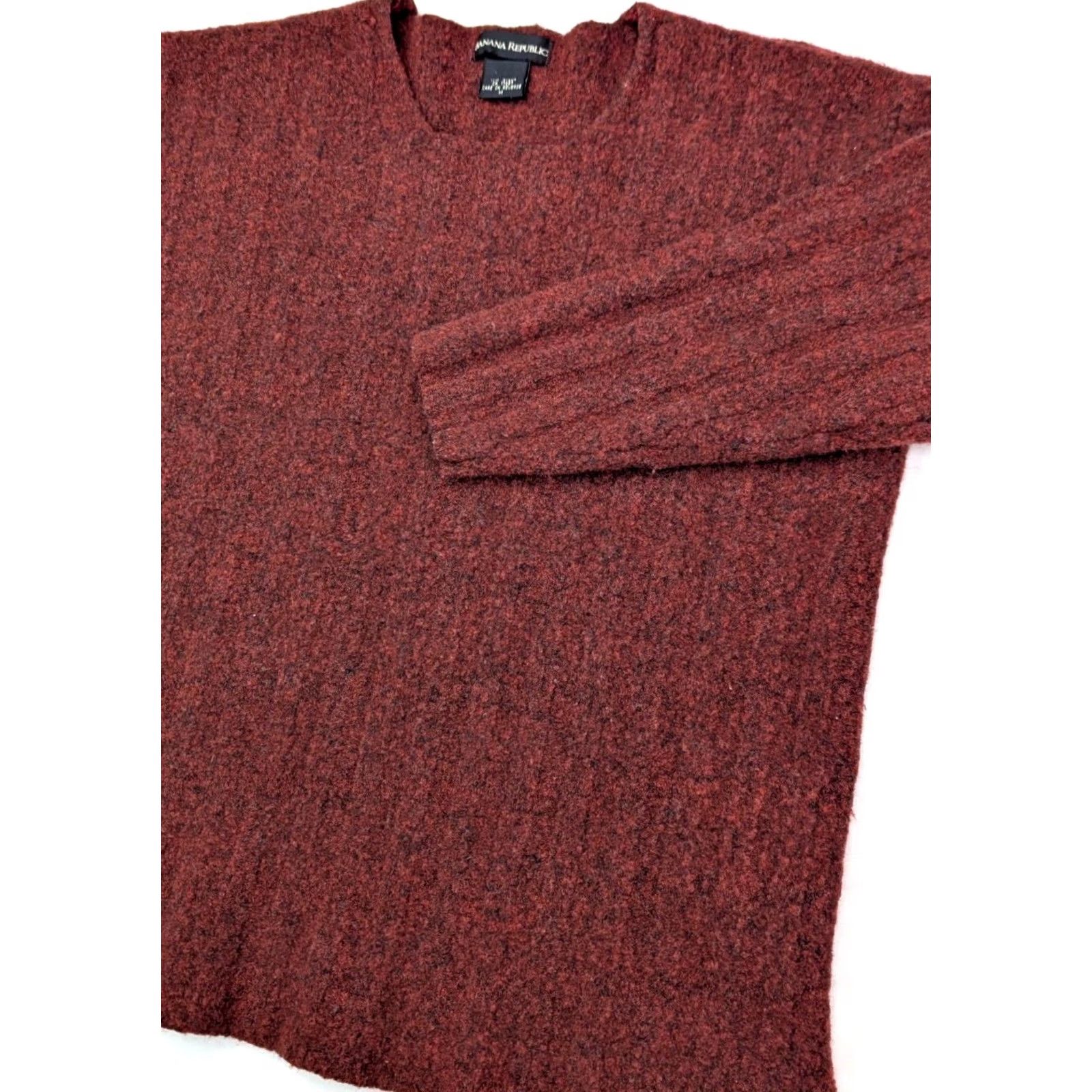Banana Republic Banana Republic Sweater Womens M Red Wool Blend Flannel Pullover Women Orange Thermal Size M / US 6-8 / IT 42-44 - 3 Thumbnail