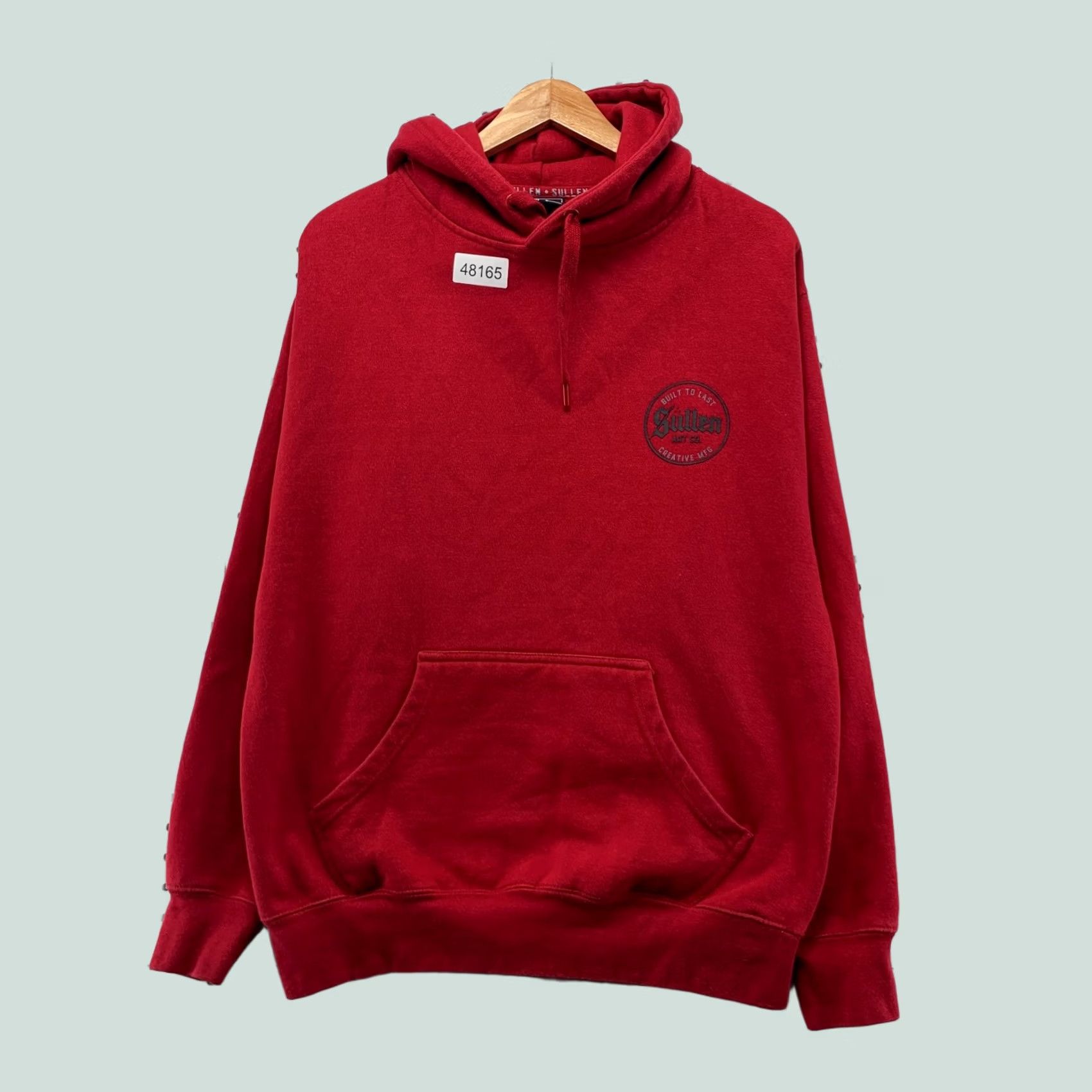 Vintage Sullen Hoodie Sweatshirt Mens Medium Red Art Collective Hooded Pullover Size US M / EU 48-50 / 2 - 1 Thumbnail
