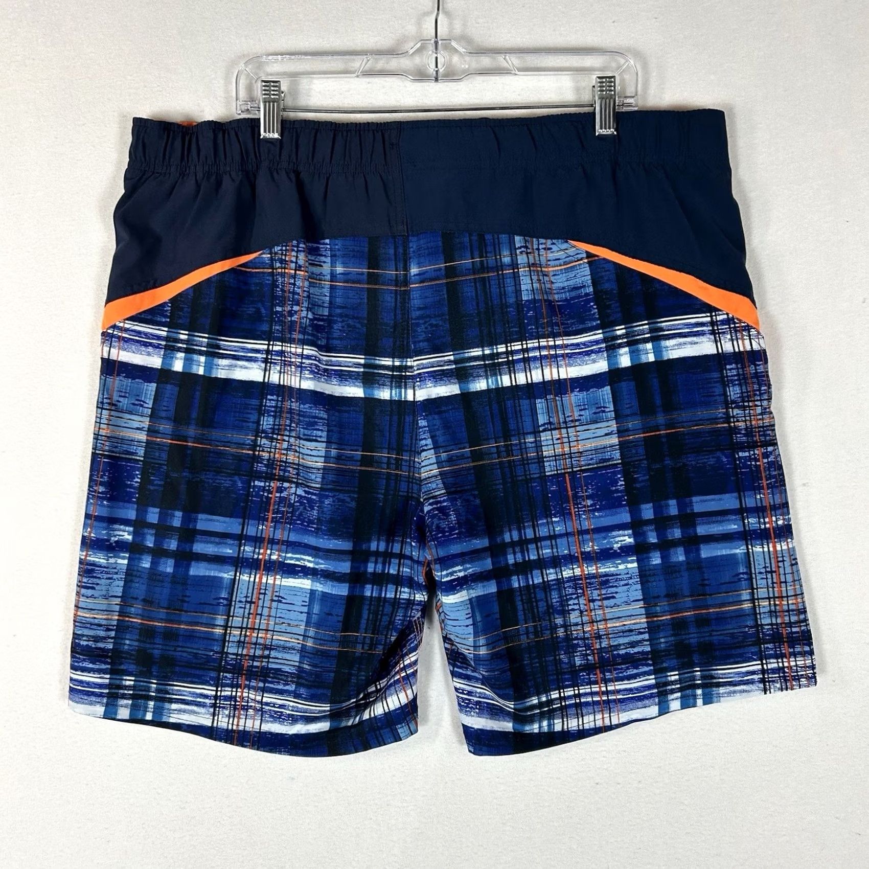 ZeroXposur Zero Xposur Mens XL Blue Trunks Beach Quick Dry Drawstring Plaid Geometric Size ONE SIZE - 7 Thumbnail