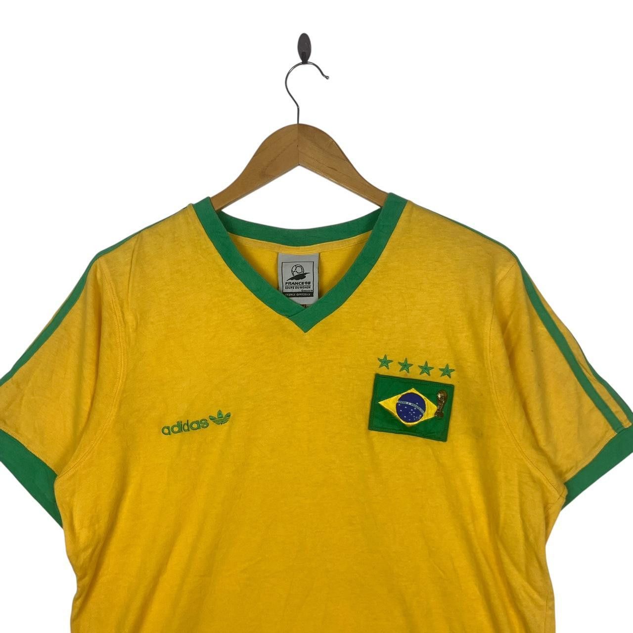 Vintage Vintage 1998 ADIDAS BRAZIL TEAM World Cup France Tee Shirt Size US XL / EU 56 / 4 - 2 Thumbnail