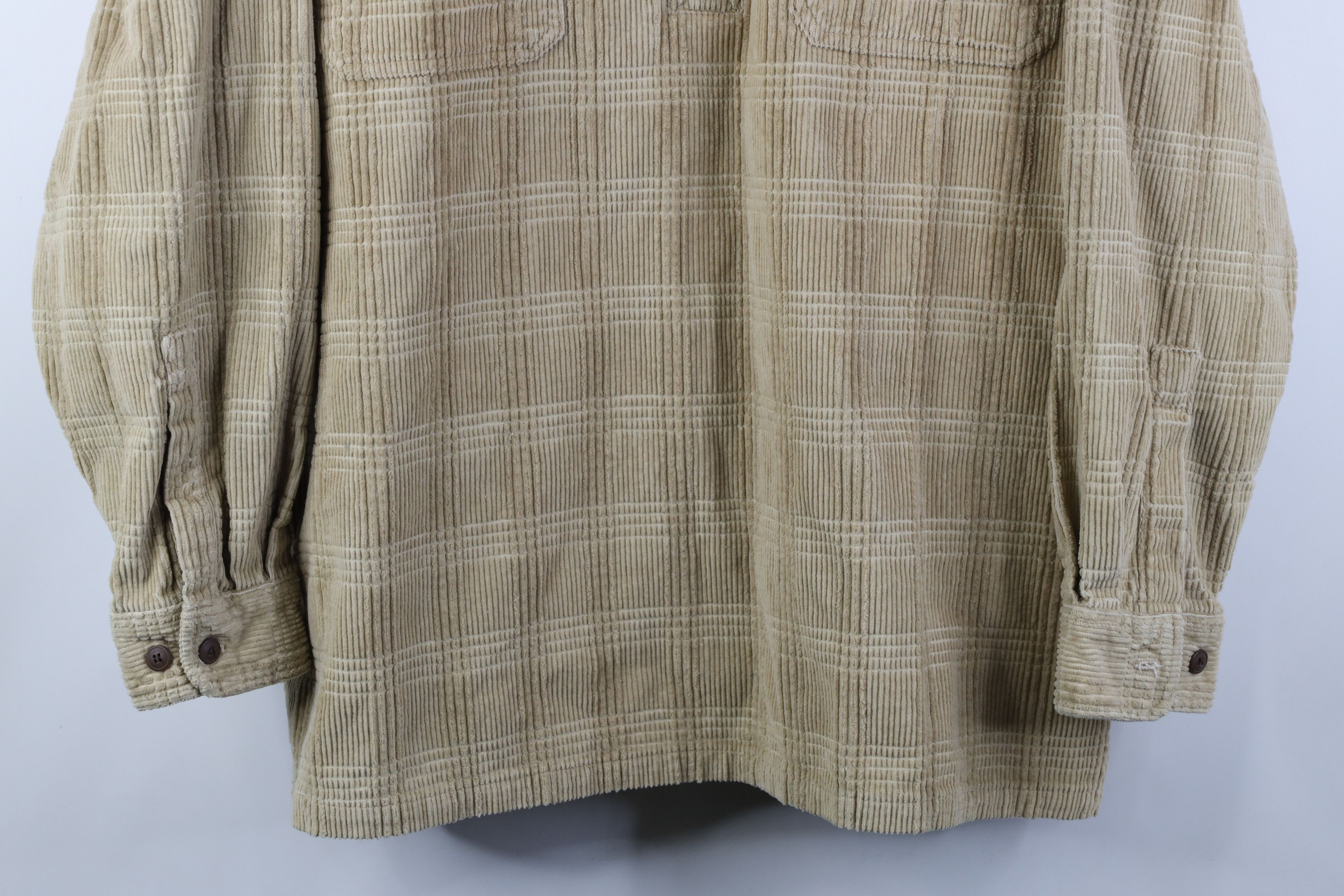 Vintage Vintage 90s Streetwear Corduroy Collared Henley Shirt Jacket Size US XL / EU 56 / 4 - 3 Thumbnail