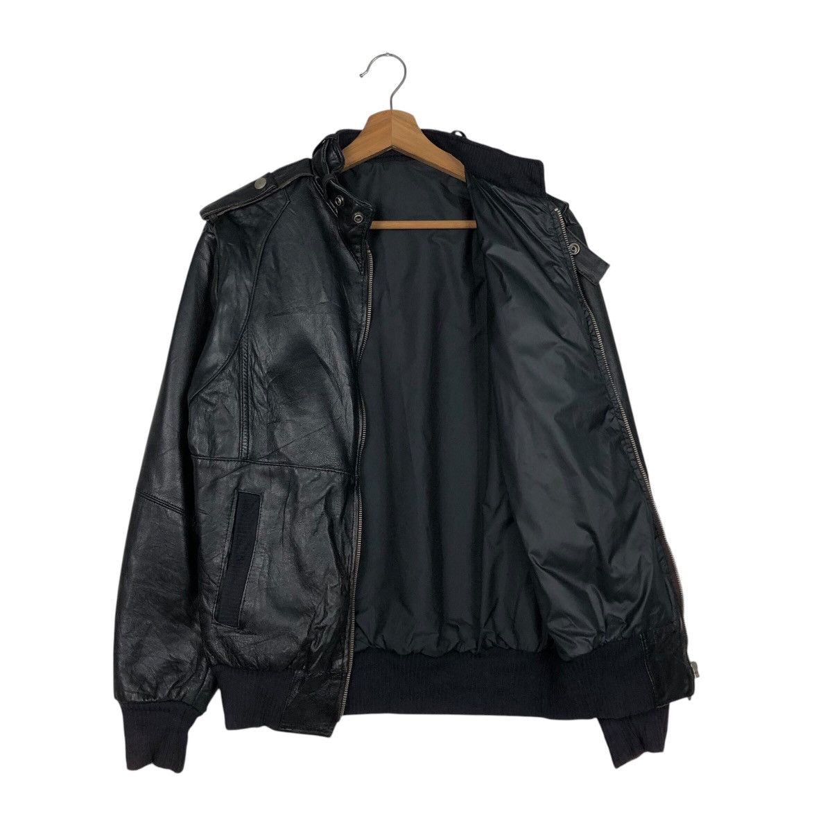 Japanese Brand 📌Vintage Genuine Leather Jacket Unknown Brand Issey Miyake Size US M / EU 48-50 / 2 - 12 Thumbnail