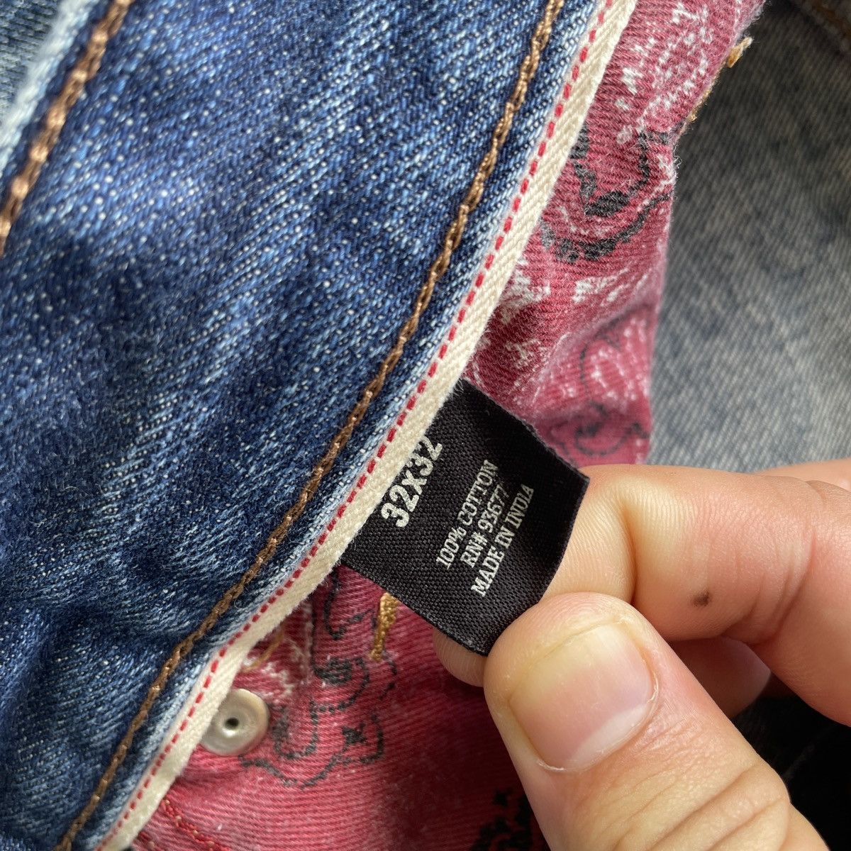 Japanese Brand Vintage AriZona Jeans Redline Faded Ripped Pants Distressed Size US 32 / EU 48 - 7 Thumbnail