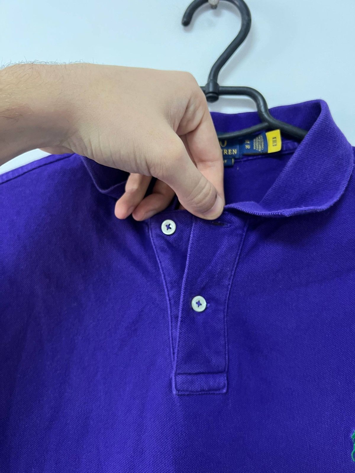 Polo Ralph Lauren Polo Ralph Lauren Custom Slim Fit Polo T shirt Purple Pony XL Size US XL / EU 56 / 4 - 11 Thumbnail