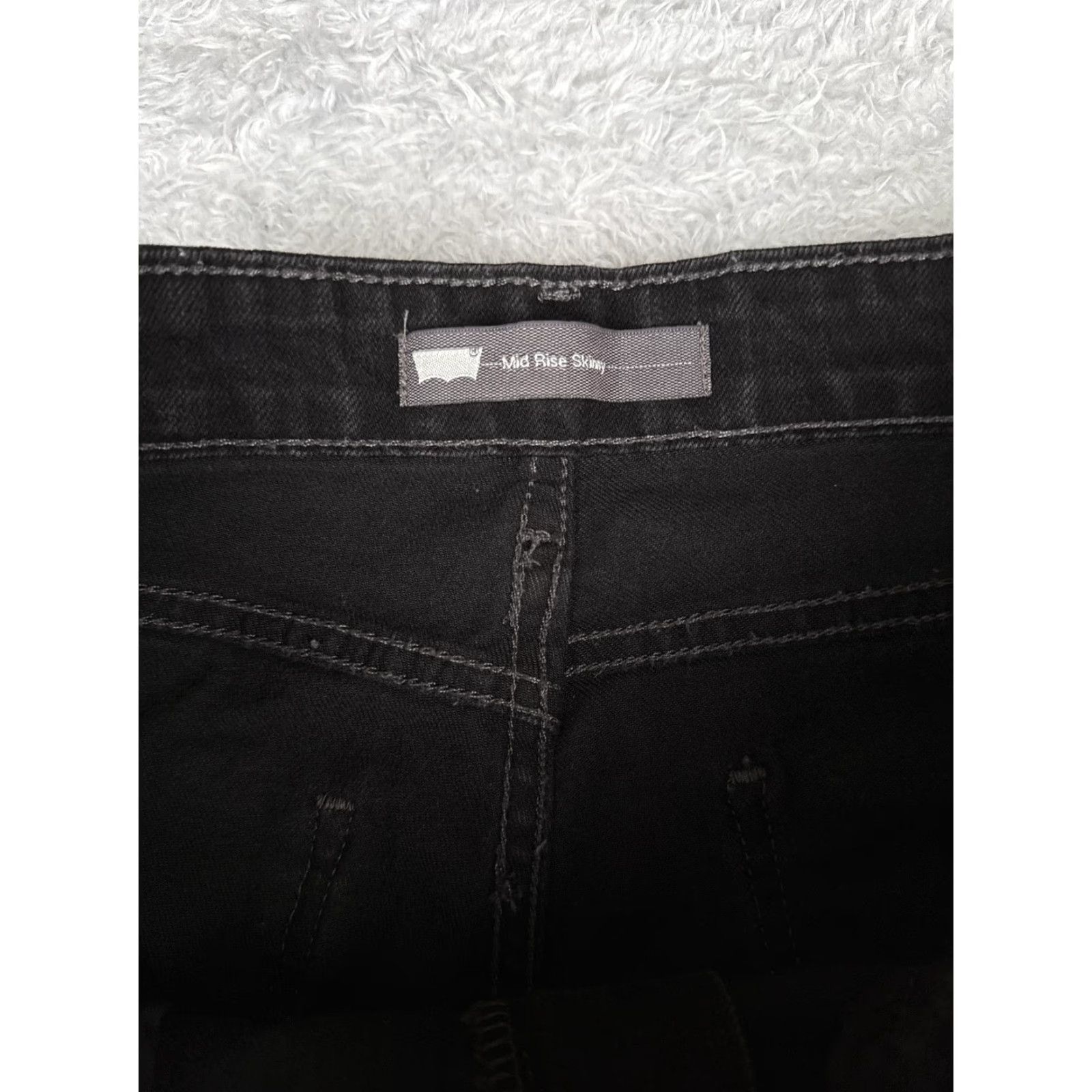 Levi's Levi's Black Charcoal Wash Mid Rise Skinny Jeans Womens 10 30x32 Denim Stretch 5-Pocket City Size 32" / US 10 / IT 46 - 6 Thumbnail