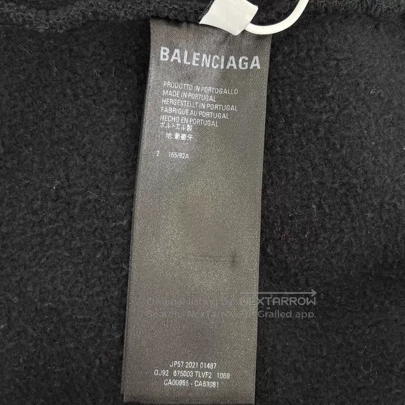 Balenciaga Balenciaga Jelly print logo hooded sweatshirt black Size US M / EU 48-50 / 2 - 4 Thumbnail