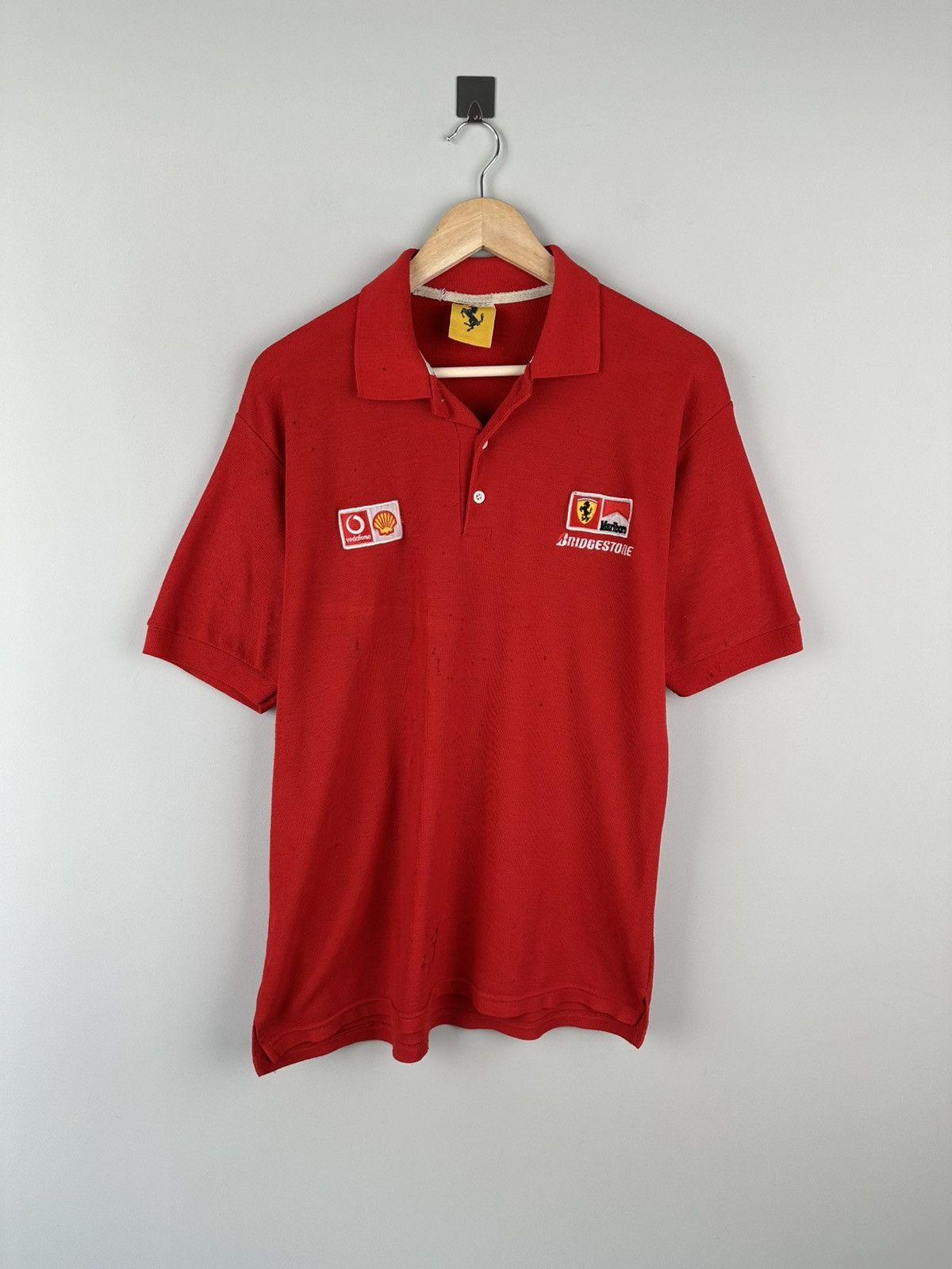 Ferrari × Vintage 90s Vintage Ferrari Official Product Polo Shirt Size US XL / EU 56 / 4 - 2 Thumbnail