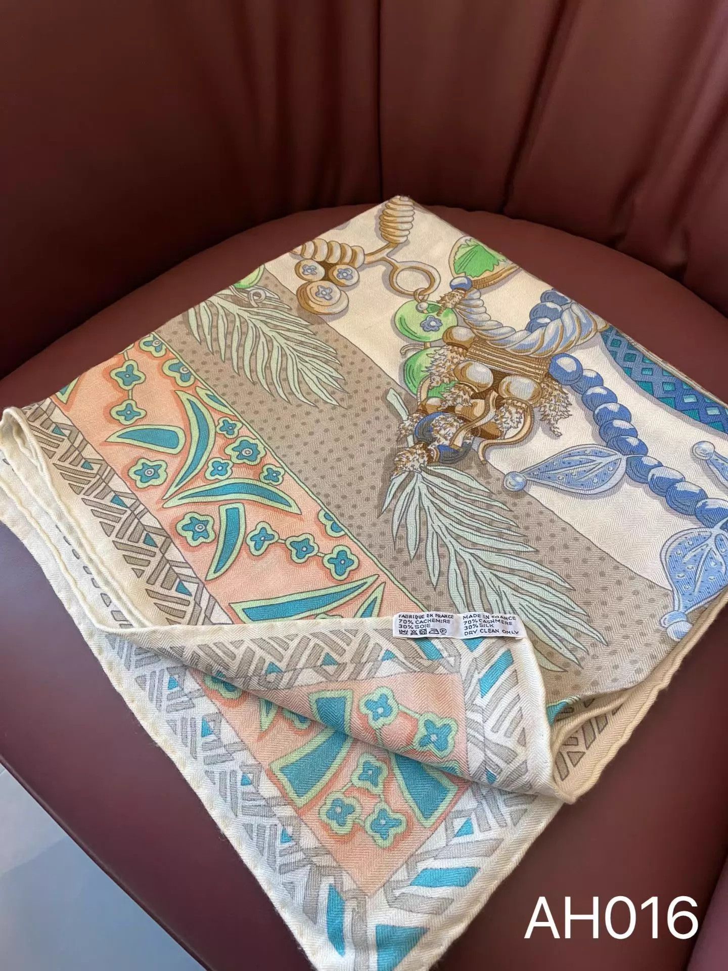 Hermes Hermes Blue-White Jewelry Scarf 140x140cm New Size ONE SIZE - 4 Thumbnail