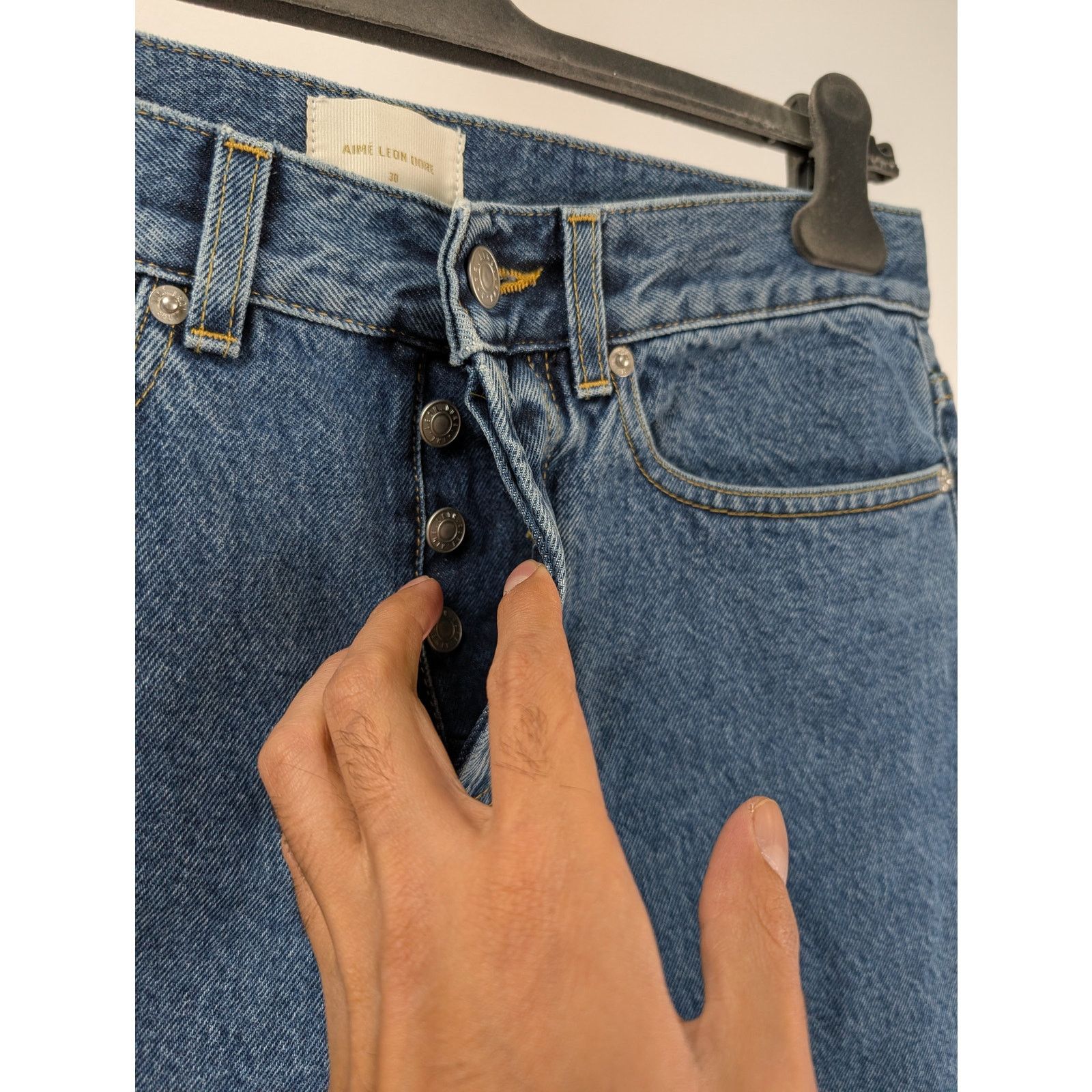 Aime Leon Dore o1rshd1 5 Pocket Mid Wash Denim Jeans in Blue Size US 30 / EU 46 - 7 Thumbnail