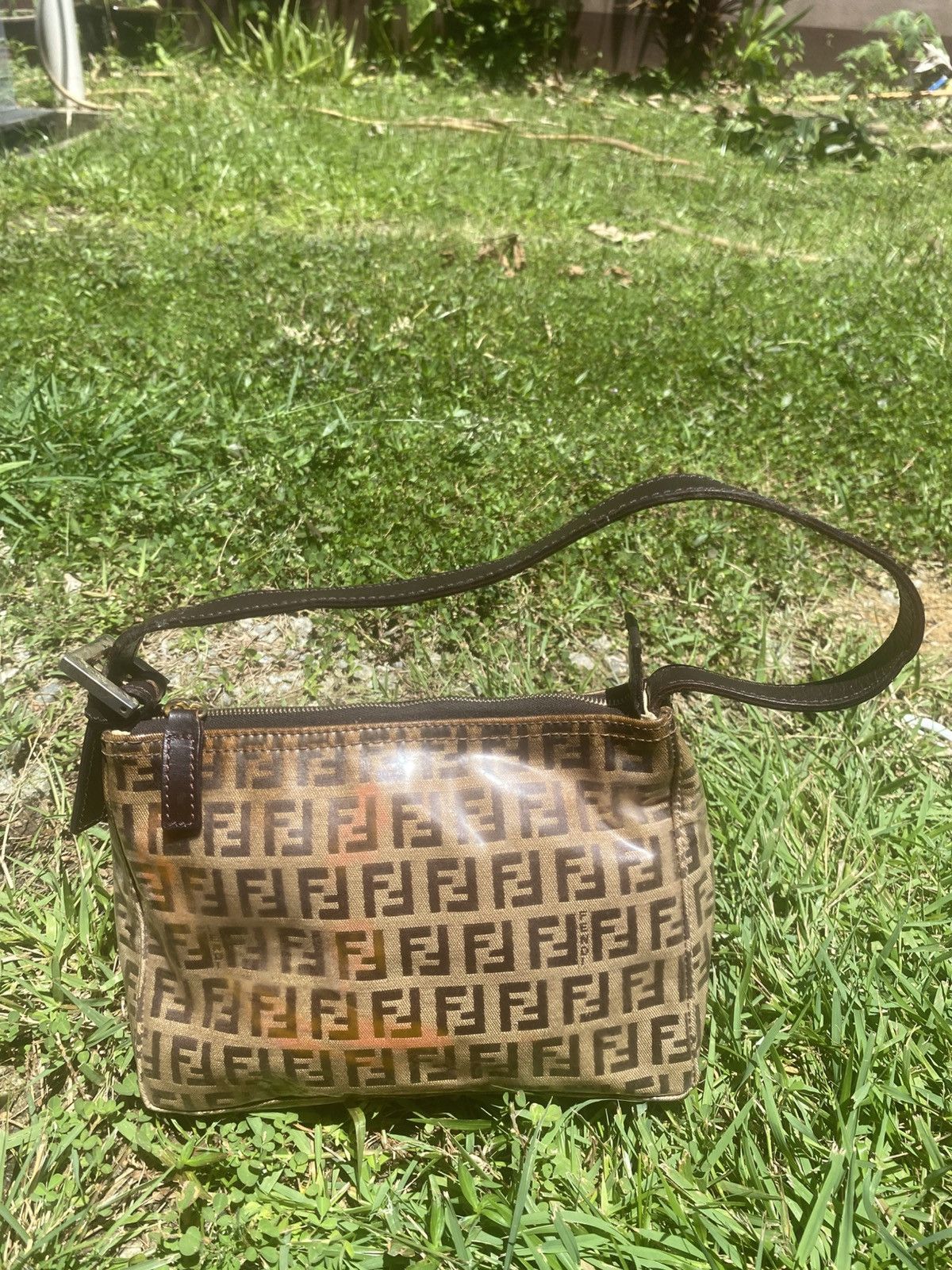 Fendi Authentic Fendi Zucchino PVC Pochette Bag Size ONE SIZE - 4 Thumbnail