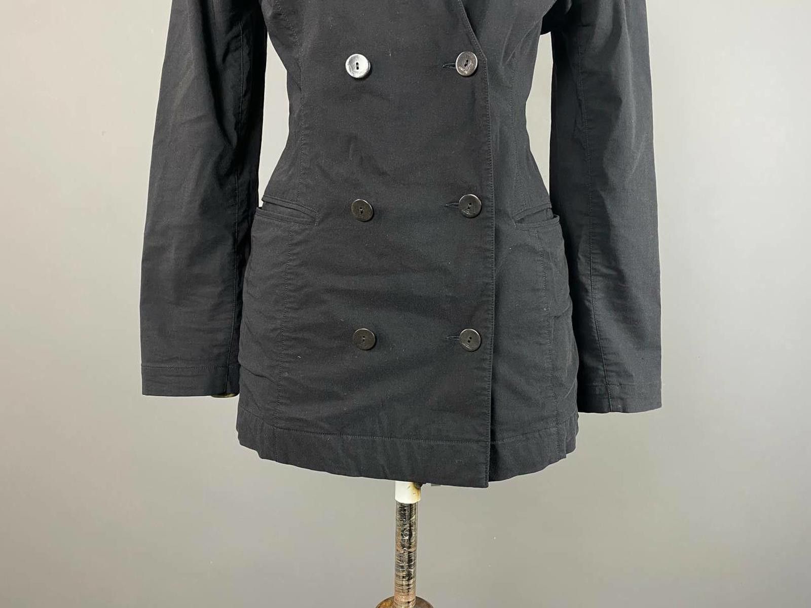 Designer Marc Cain Black Slim Fit Double Smart Blazer Jacket Size 3 Size M / US 6-8 / IT 42-44 - 3 Thumbnail