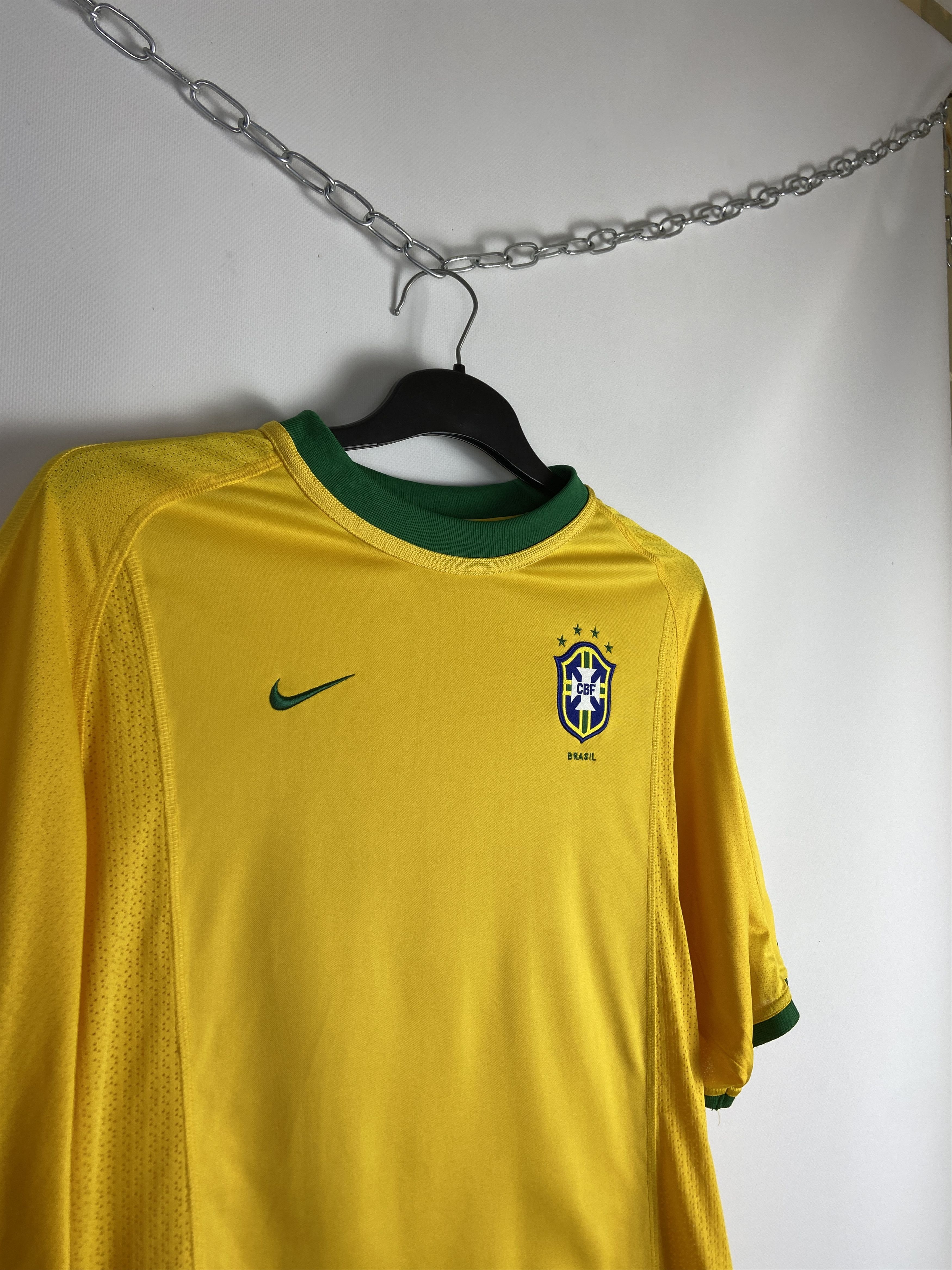Nike Vintage Brazil Nike Soccer Jersey Size US XL / EU 56 / 4 - 4 Thumbnail