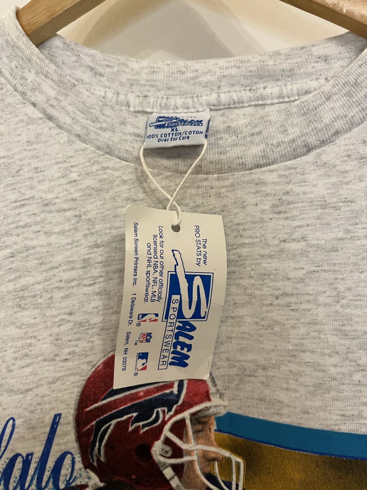 NFL × Vintage Vintage 90’s Salem NFL Mens Buffalo Bills Jim Kelly Size US XL / EU 56 / 4 - 5 Thumbnail
