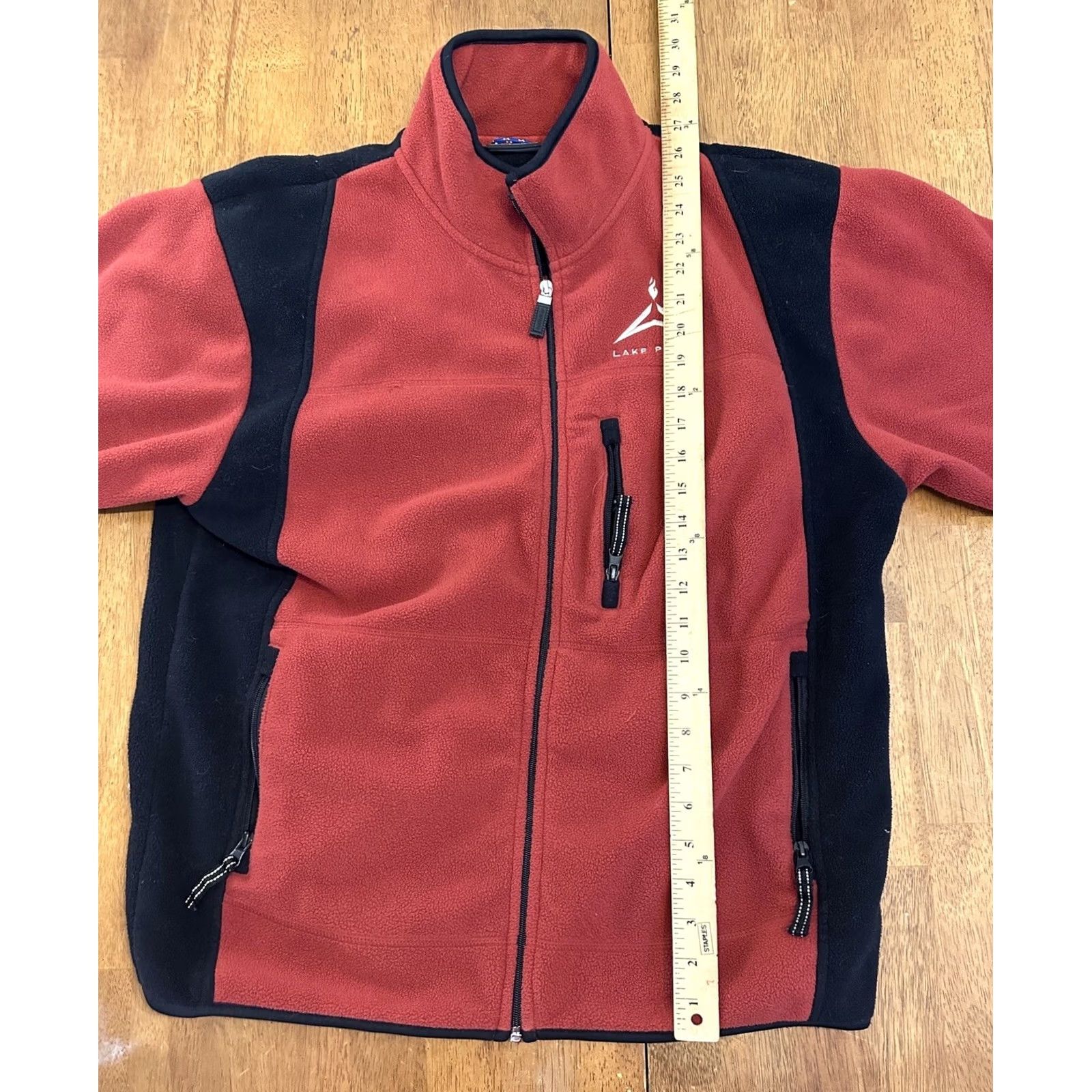 Vintage VINTAGE Fleece Jacket Lake Placid New York Full Zip Medium Red 80s 90s Unisex Adults Size US M / EU 48-50 / 2 - 6 Thumbnail