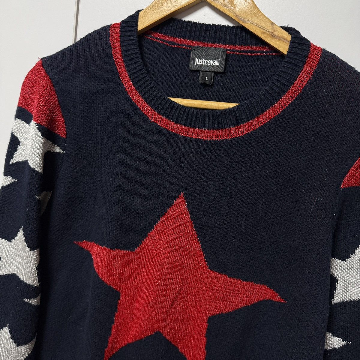 Just Cavalli Just Cavalli women's sweater with stars, vintage rare Size L / US 10 / IT 46 - 7 Thumbnail