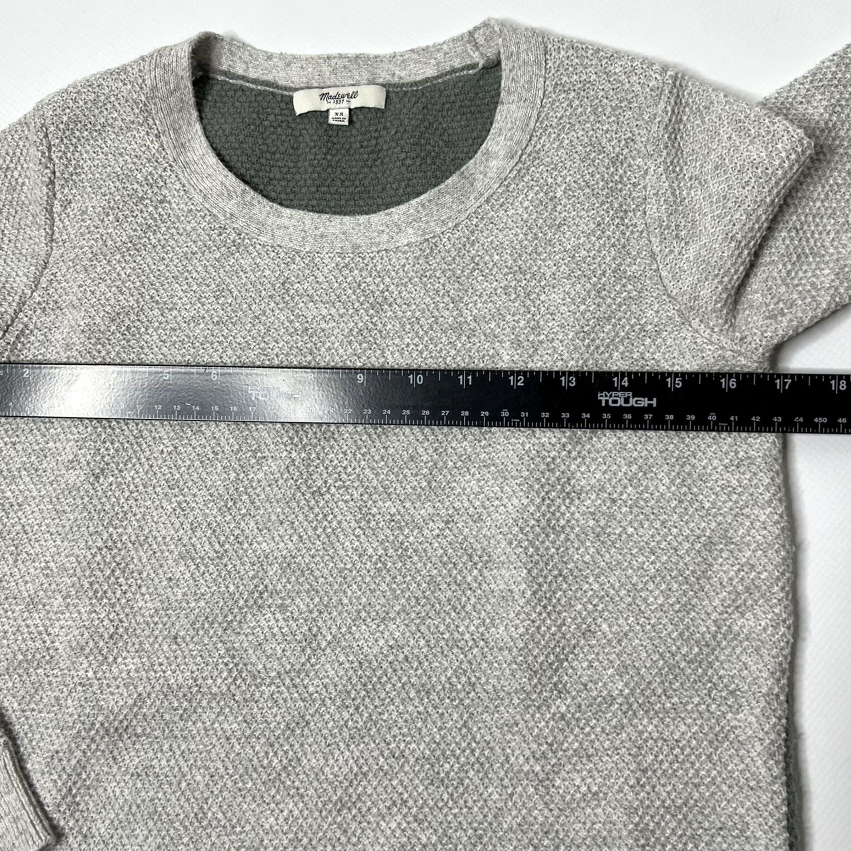 Madewell Madewell Sweater Womens XS Gray Sage Green Causal Knit Crew Neck Dolman Sleeve Pullove r Multicolor Pattern Geometric 60s? Size XS / US 0-2 / IT 36-38 - 6 Thumbnail