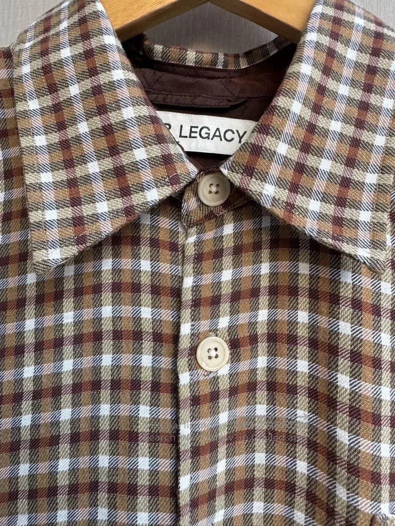 Our Legacy Our Legacy Brown Plaid Long Sleeve Shirt. Size US L / EU 52-54 / 3 - 8 Thumbnail