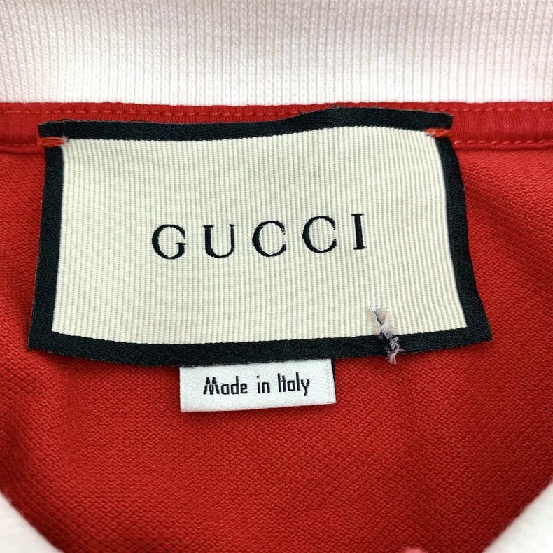 Gucci Gucci Red and blue color-blocked piglet embroidered cotton Size US S / EU 44-46 / 1 - 6 Thumbnail