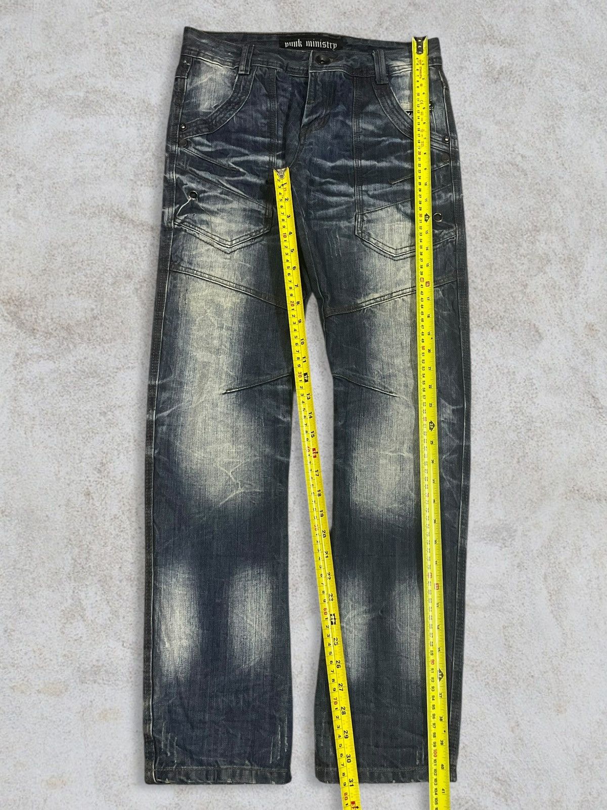 Seditionaries Vintage Japanese Denim Punk Ministry Crazy Washed Goth Jeans Size US 30 / EU 46 - 12 Thumbnail