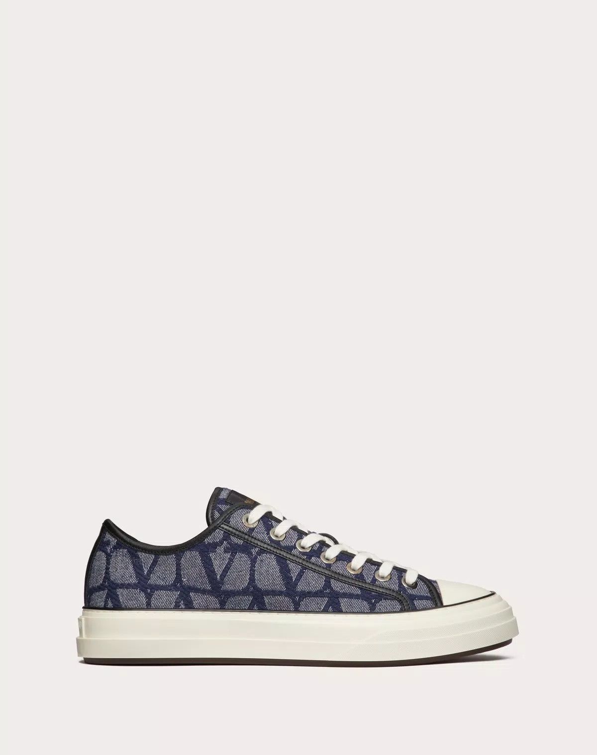 oc11z0625 Denim Effect Jacquard Sneaker in Multicolor