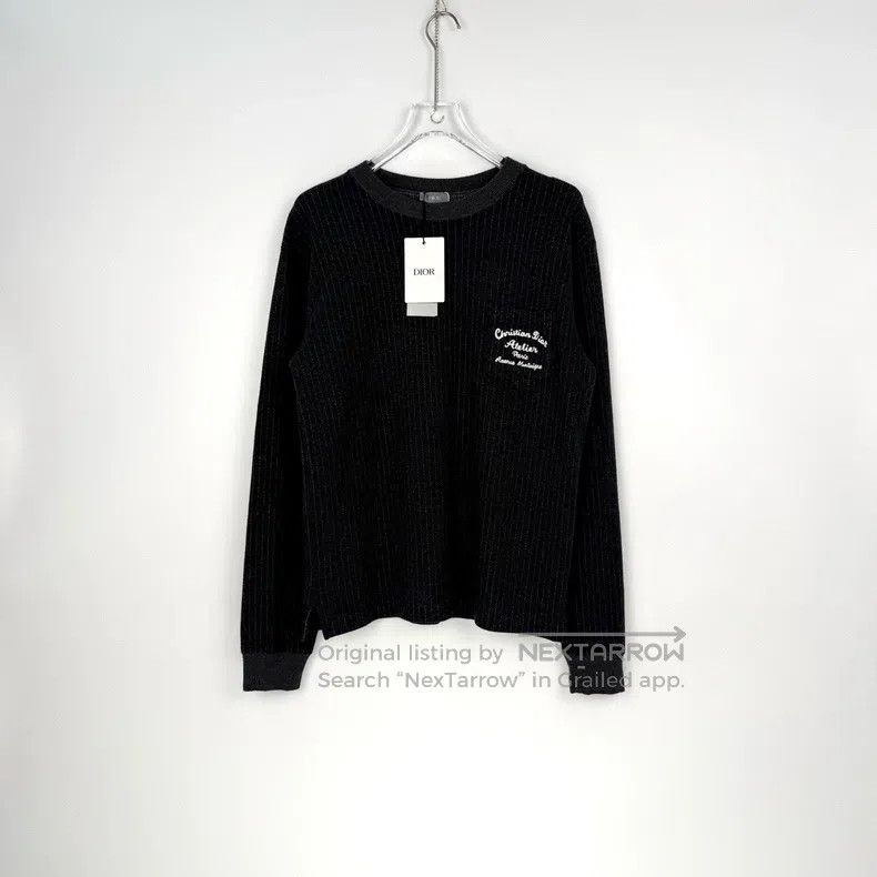 Dior Dior Black and gray vertical striped pocket slogan embroid Size US XL / EU 56 / 4 - 3 Thumbnail