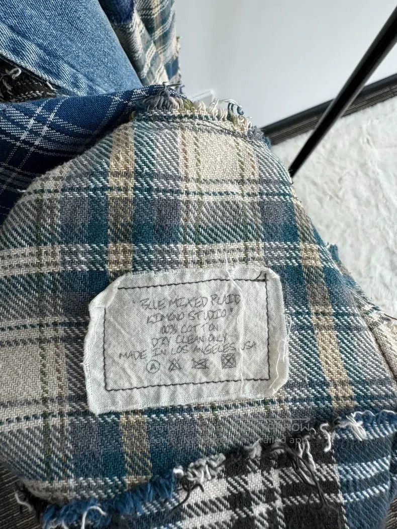 Greg Lauren Greg Lauren Flannel plaid denim patchwork robe shirt jacke Size US L / EU 52-54 / 3 - 4 Thumbnail
