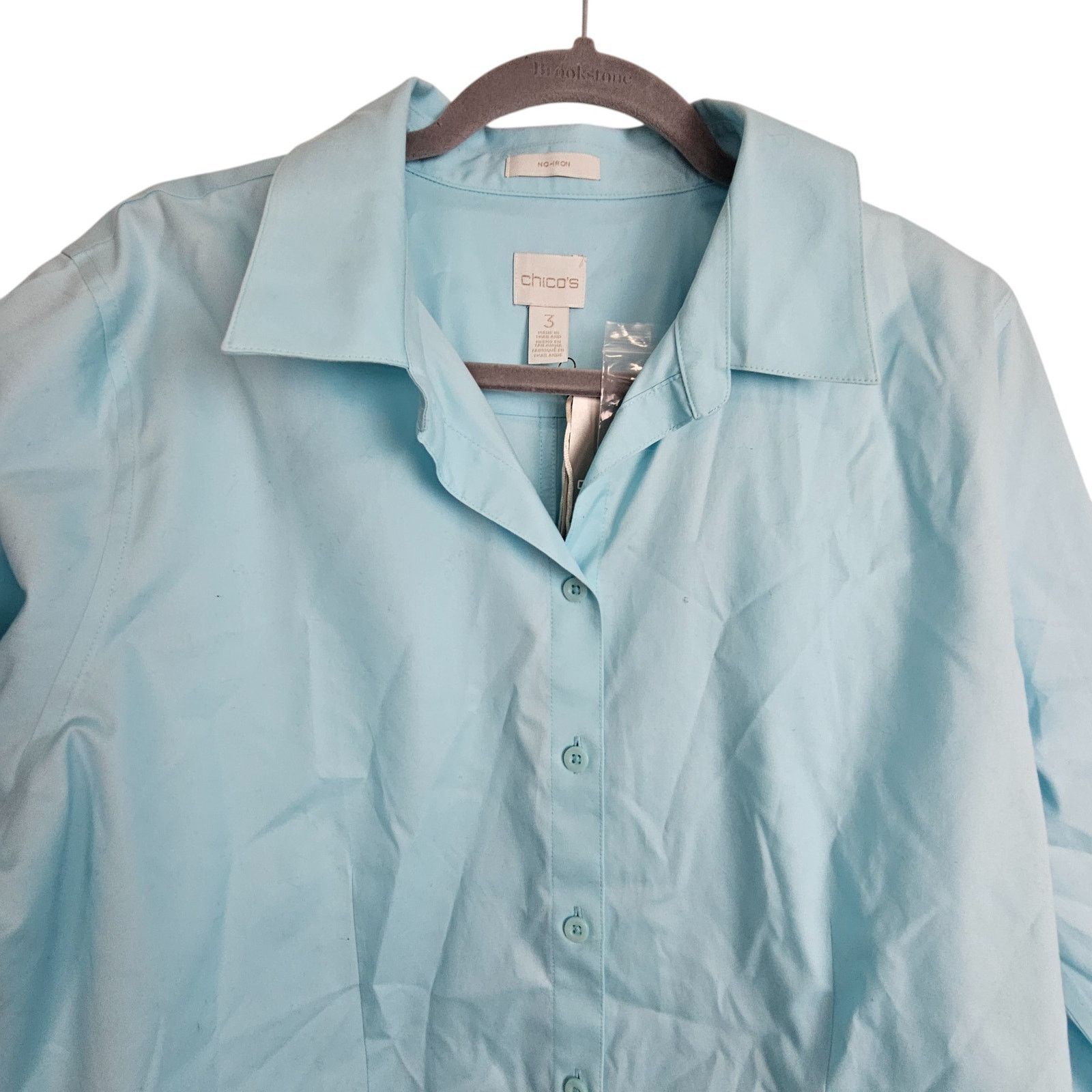 Chicos Chicos Women Lenae Effortless Cotton Shirt XL Coastal Gandma Size XL / US 12-14 / IT 48-50 - 2 Thumbnail