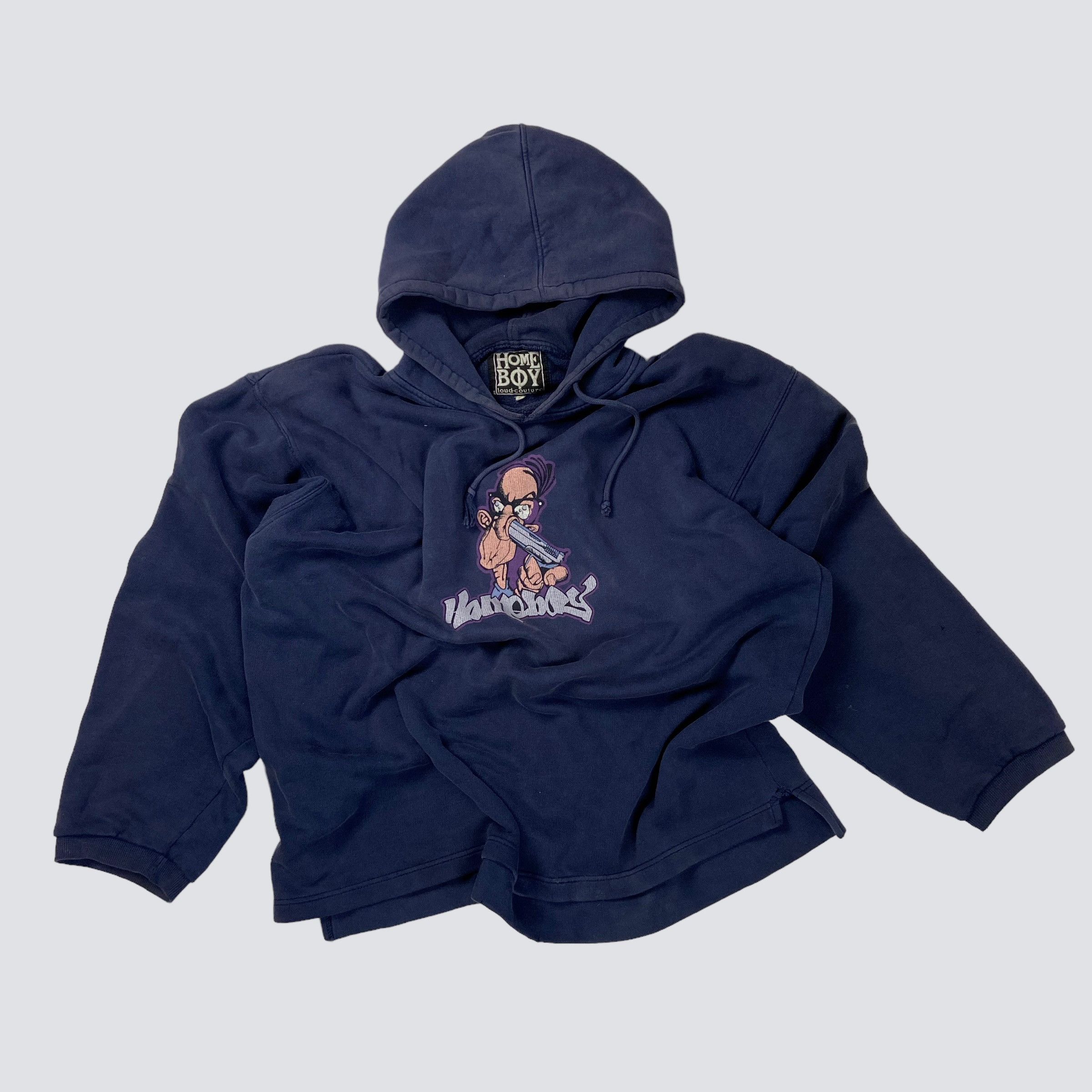 HOMME BOY CO. 90s HOMEBOY ARCHIVE FADED & DISTRESSED RARE HOODIE - № 1121 Size US L / EU 52-54 / 3 - 4 Thumbnail