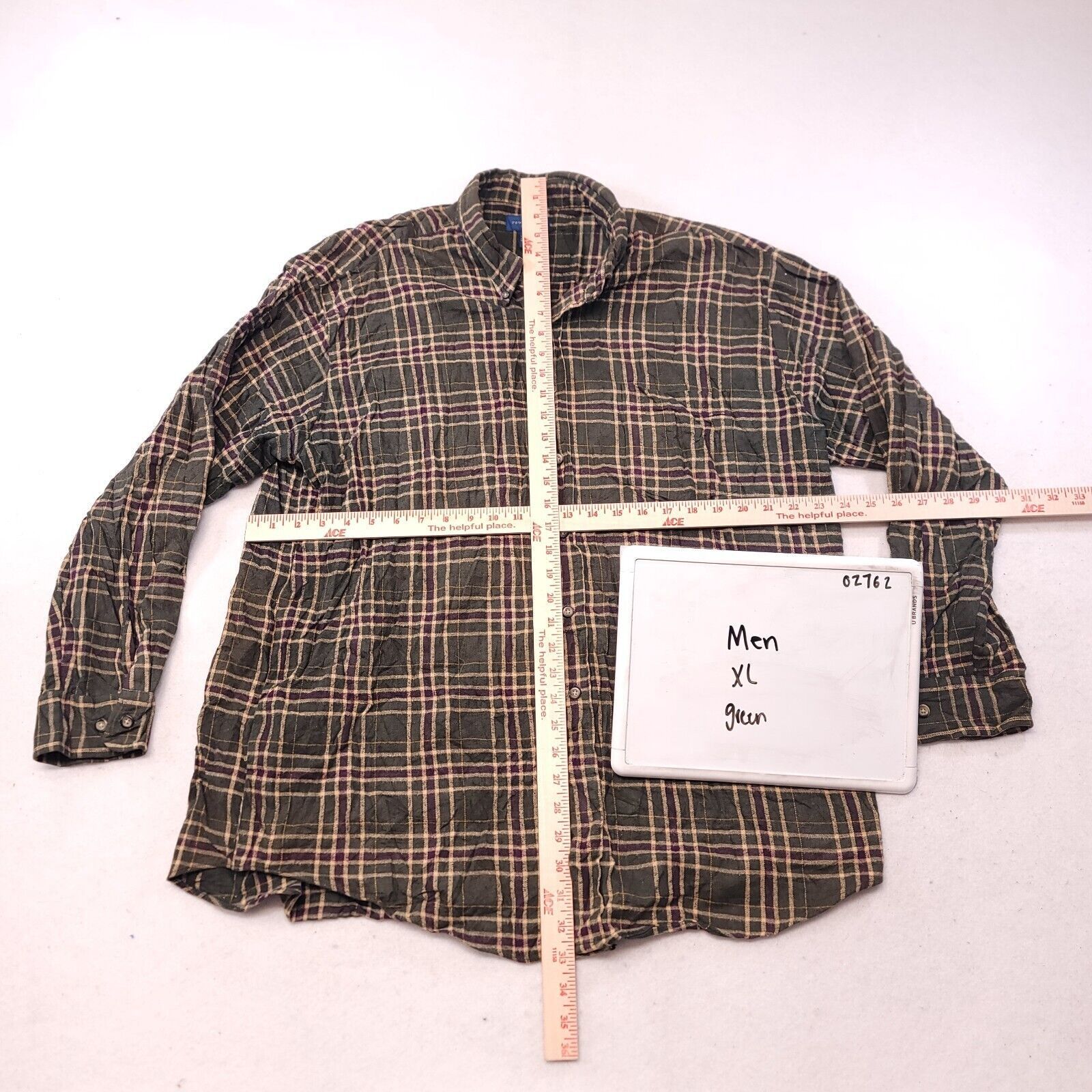 Towncraft Town Craft Tartan Flannel Shirt Mens Size Extra Large Green Size US XL / EU 56 / 4 - 6 Thumbnail