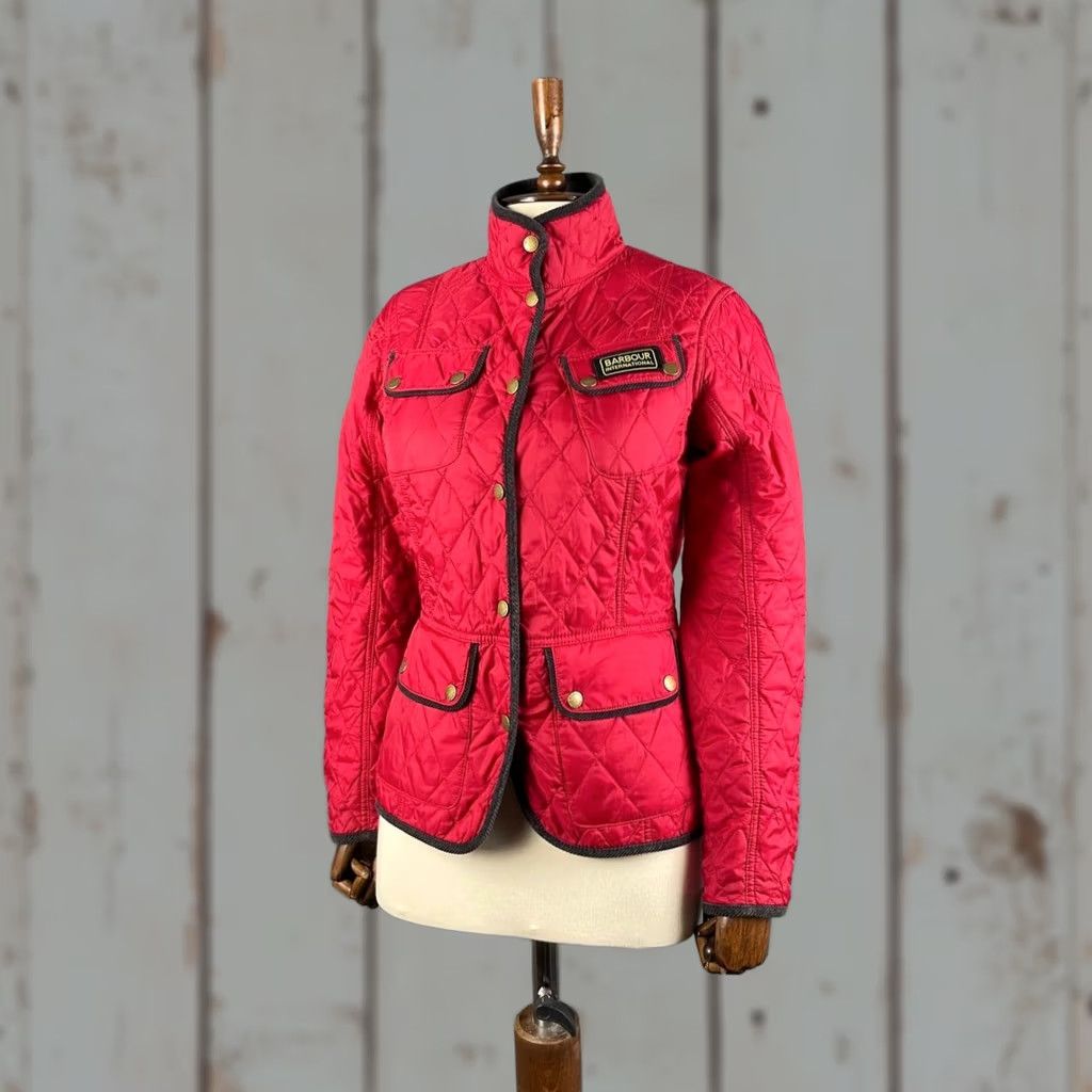 Barbour Barbour Parka Jacket Womens Size 6 Red Quilted Polyamide Long Sleeve Button Size M / US 6-8 / IT 42-44 - 1 Thumbnail