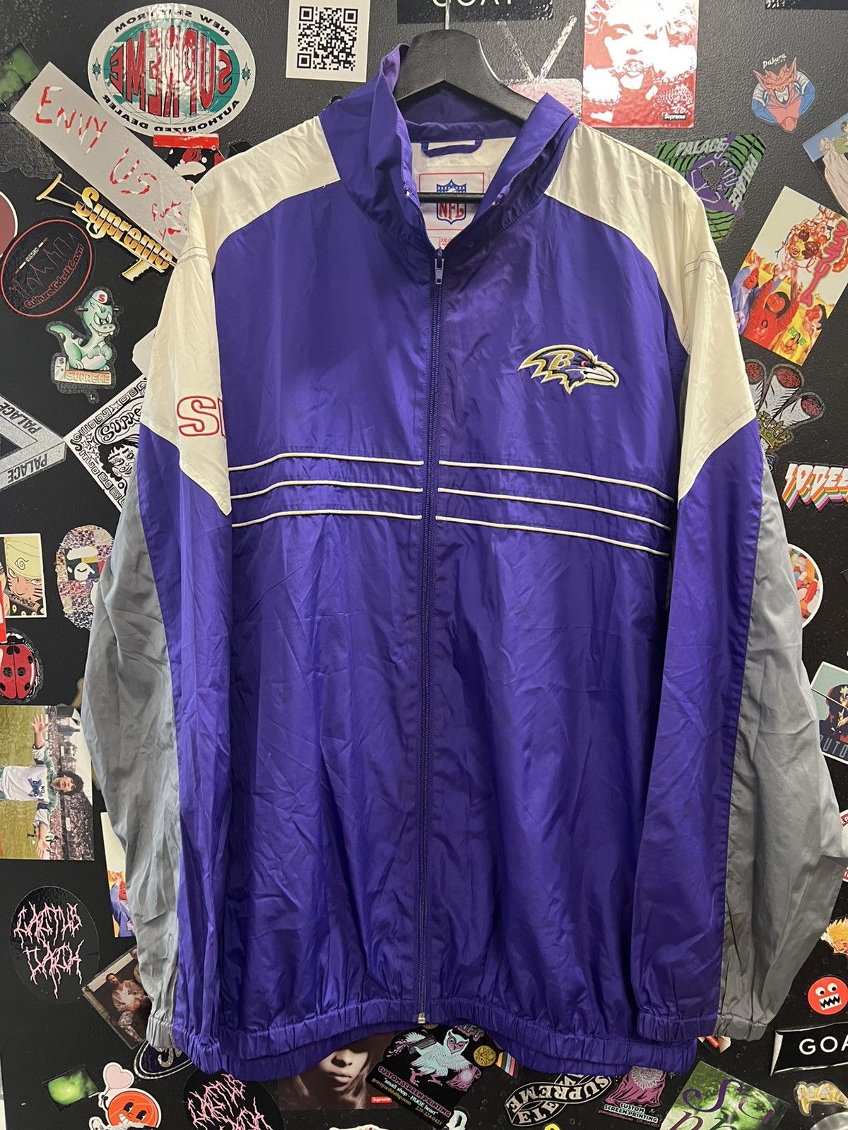 NFL Vintage NFL Baltimore Ravens Windbreaker Size US XXL / EU 58 / 5 - 1 Thumbnail