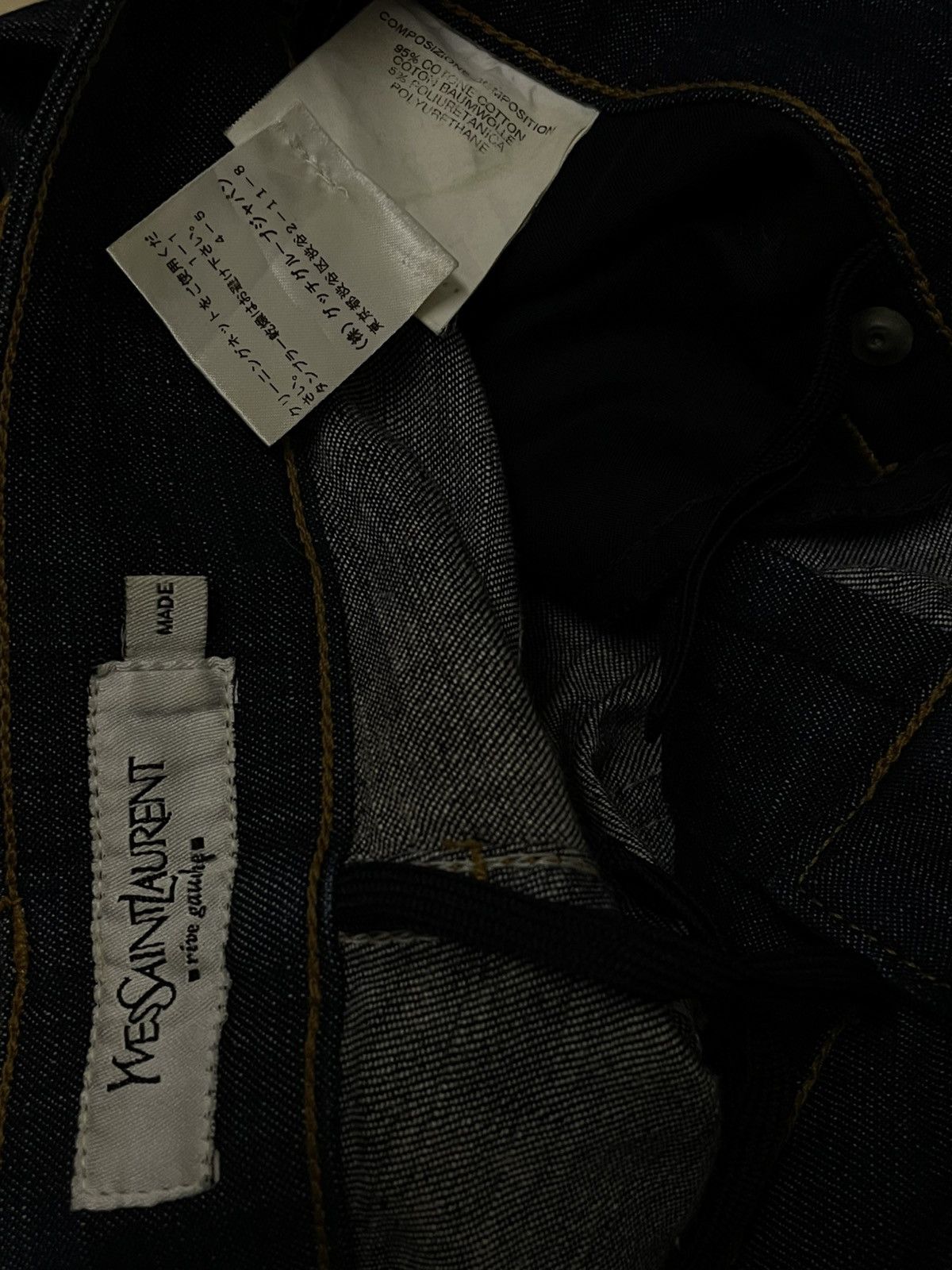 Yves Saint Laurent VINTAGE YVES SAINT LAURENT 90S DESIGNER FLARED MODEL DENIM Size US 27 - 16 Thumbnail