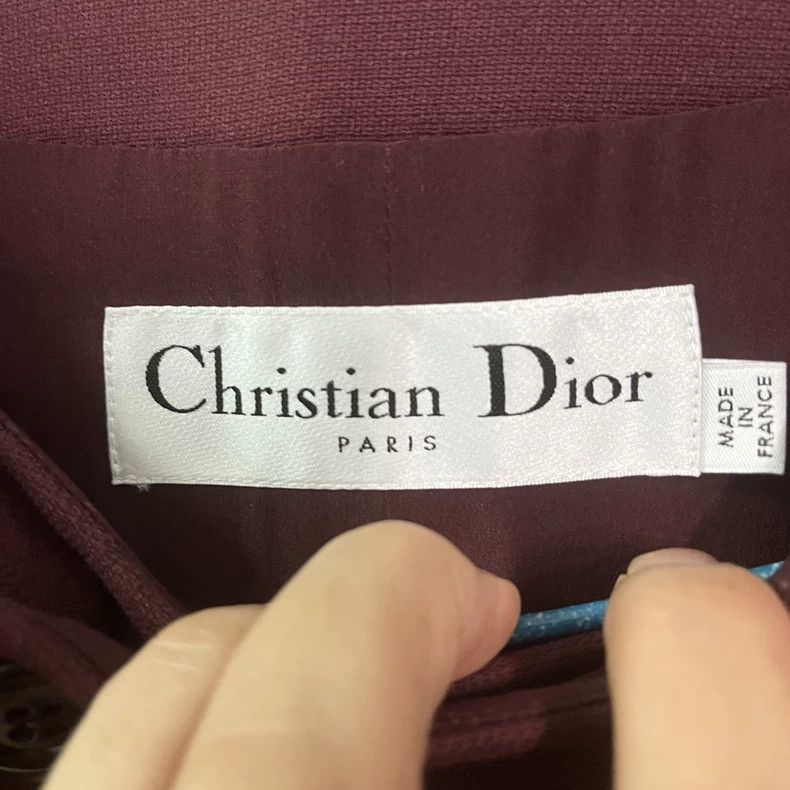 Dior Dior Burgundy wool coat Size XS / US 0-2 / IT 36-38 - 3 Thumbnail