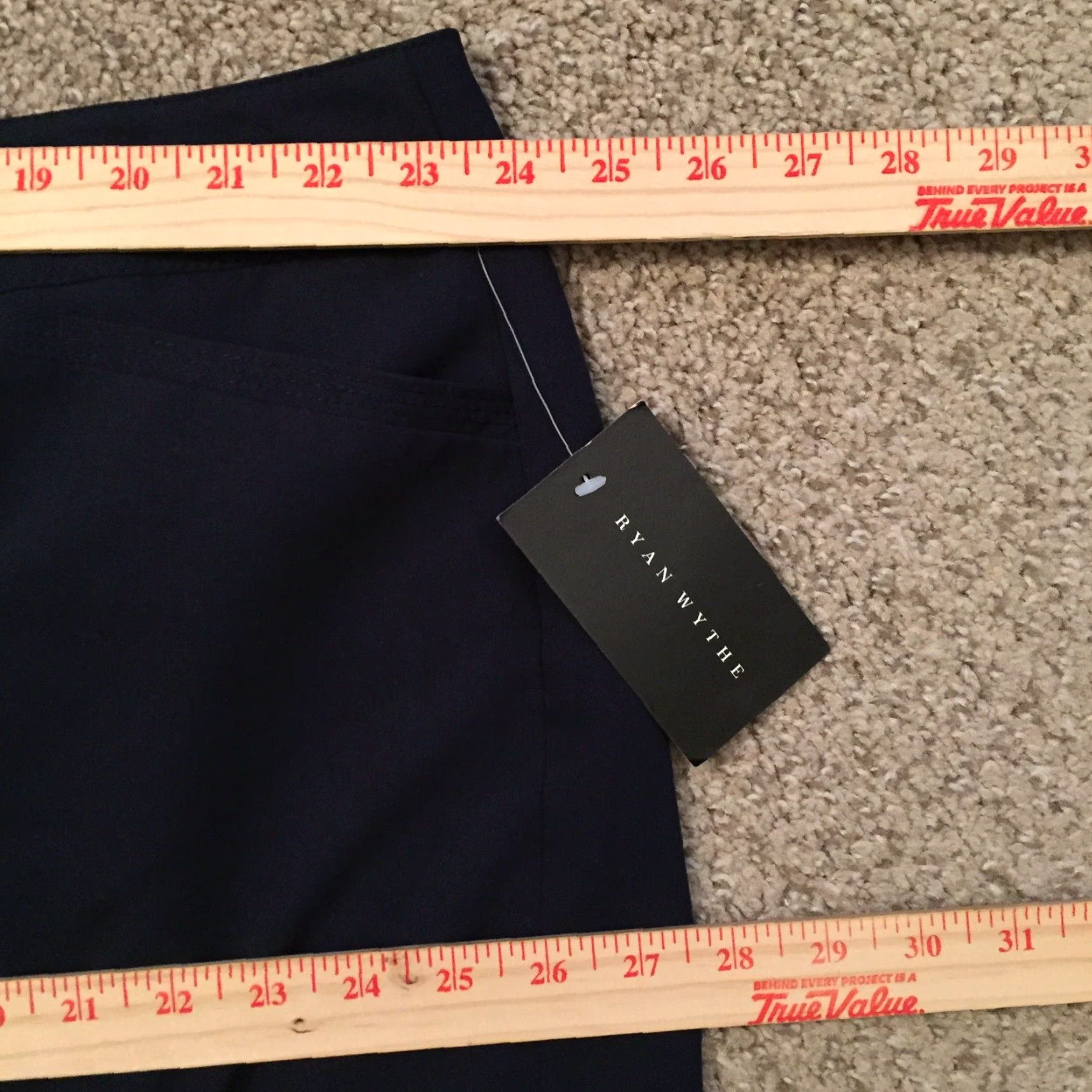 WYTHE Ryan Wythe Skirt Women 24W Knee Length Blue Unlined Pockets Pencil New Plus Size Size 42" / US 20 - 3 Thumbnail
