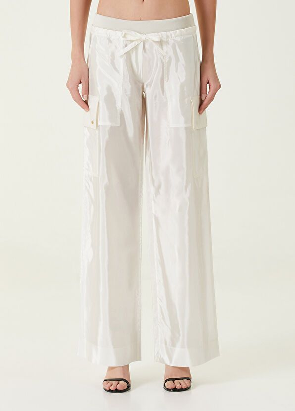 Palm Angels o1y1125 Cargo Sweatpant in Cream Size 26" / US 2 / IT 38 - 1 Thumbnail