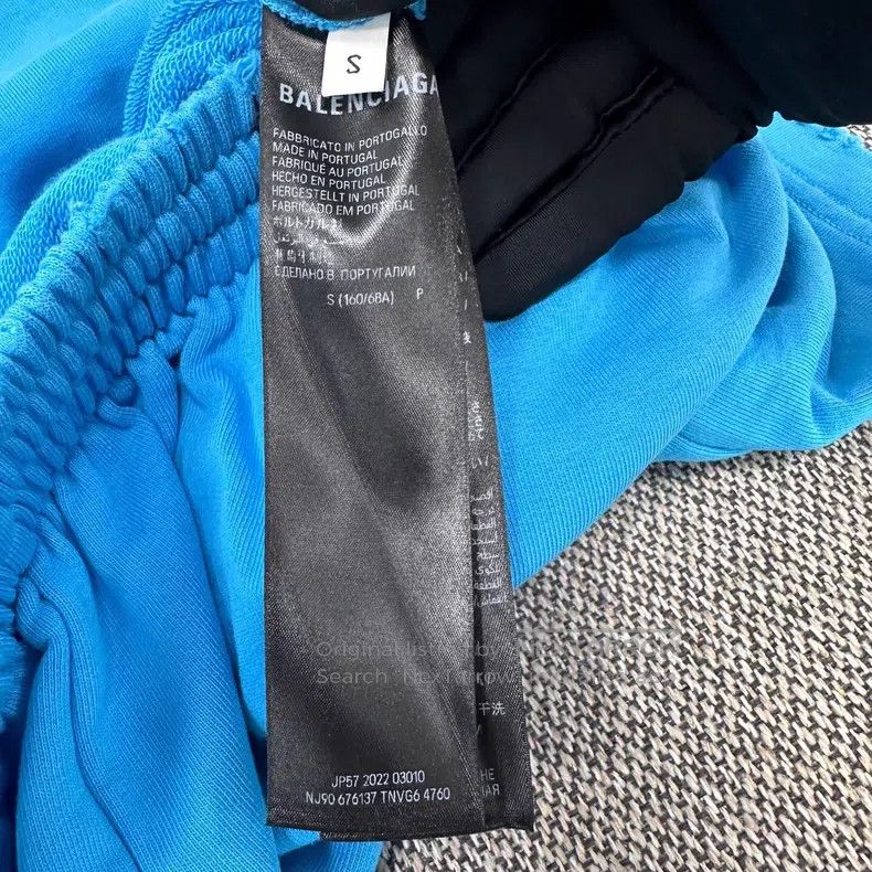 Balenciaga Balenciaga size S Blue Cola Printed Short Pants Size US 27 - 4 Thumbnail
