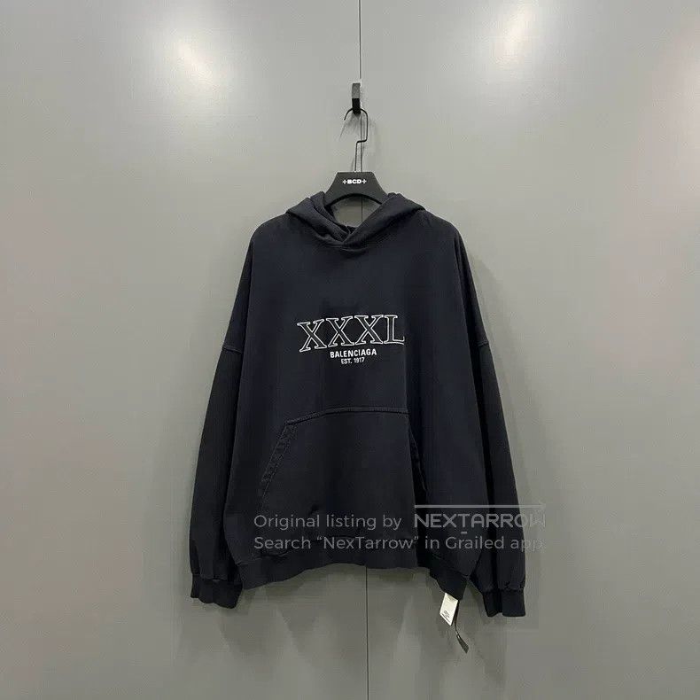 Balenciaga Balenciaga Black 3XL Printed Hoodie Size US M / EU 48-50 / 2 - 1 Thumbnail