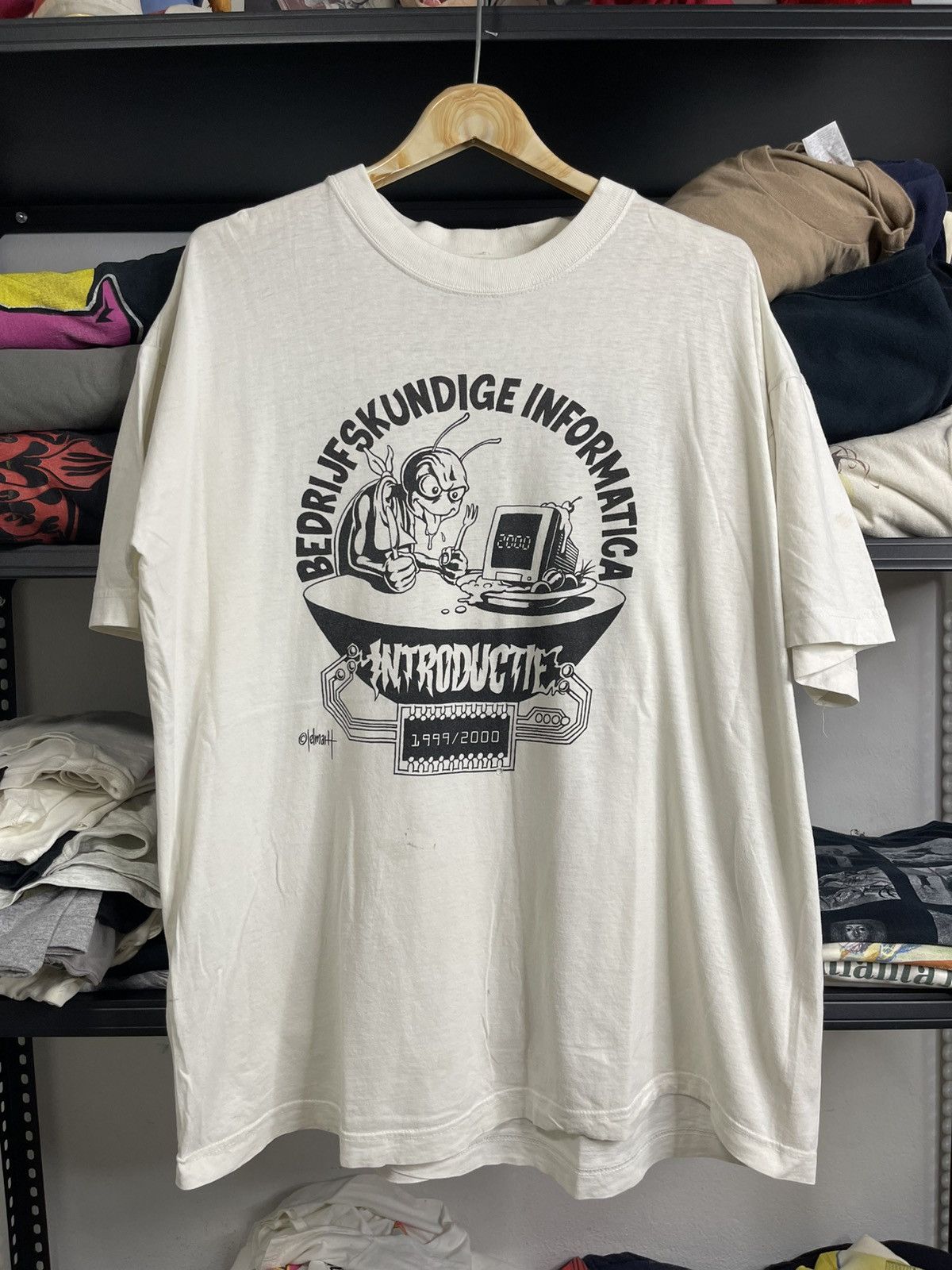 Vintage Vintage Oldmatt Art Tees Bedrijfskundige Informatica 1999 Size US XL / EU 56 / 4 - 1 Thumbnail